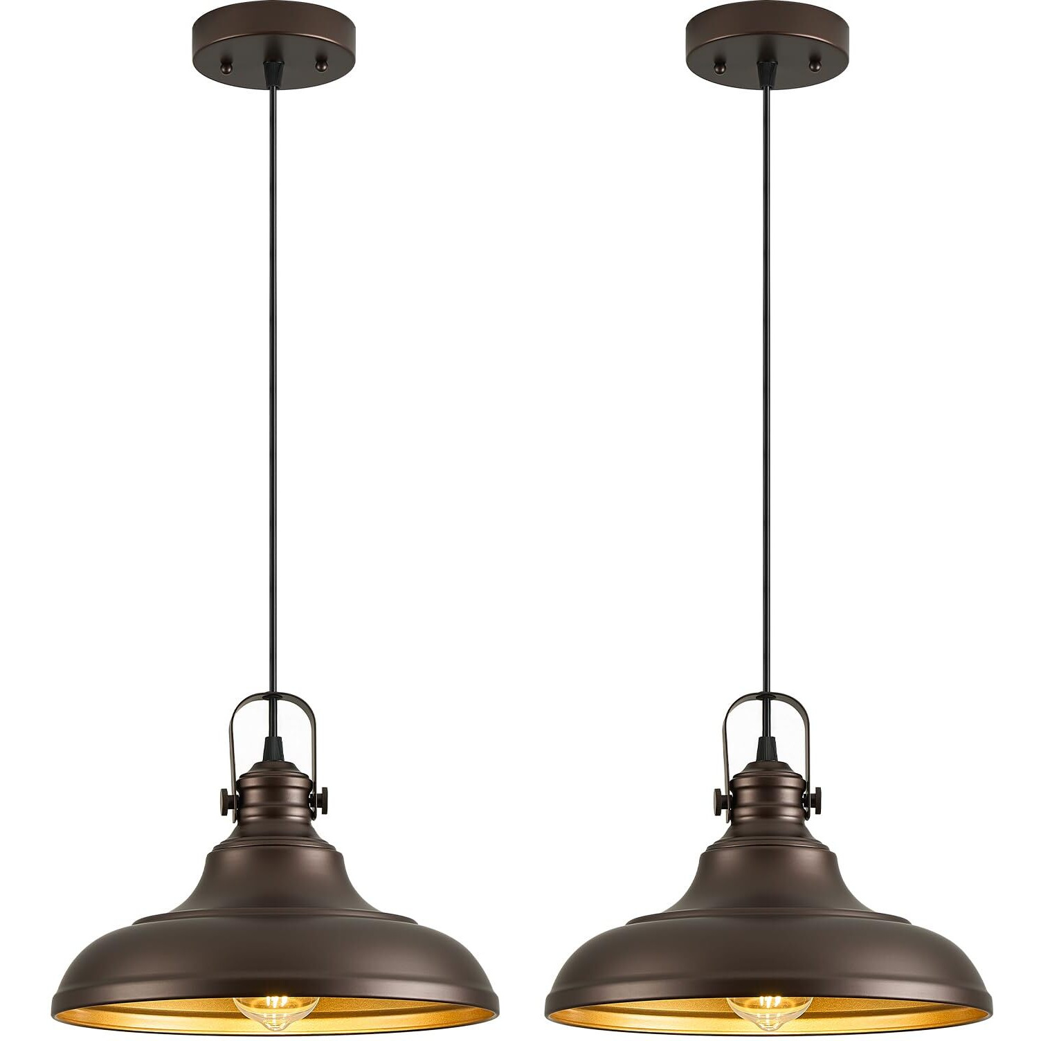 Haolaike Oil Rubbed Bronze Pendant Light Modern Pendant Lights For Kitchen Island Hanging Lighting Fixture Over Sink For Dinning Room Bedroom Hallway,2 Packs