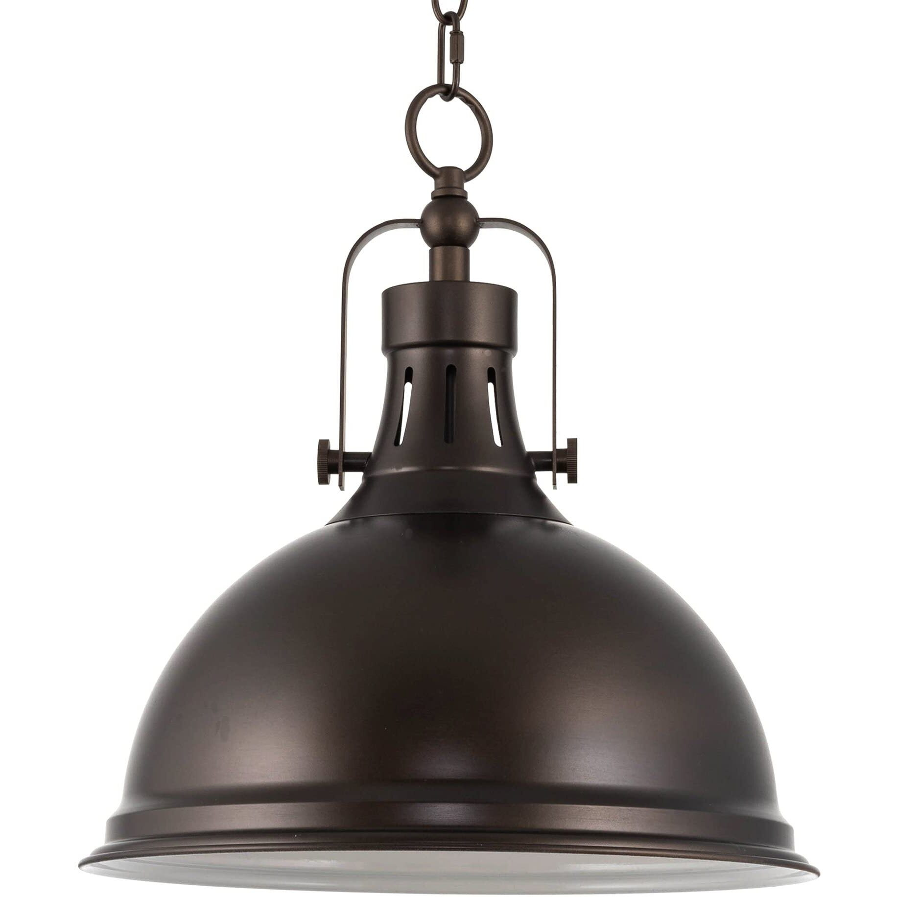 Kira Home Belle 14"" Modern Industrial Pendant Light, Adjustable Hanging Height, Oil Rubbed Bronze Finish