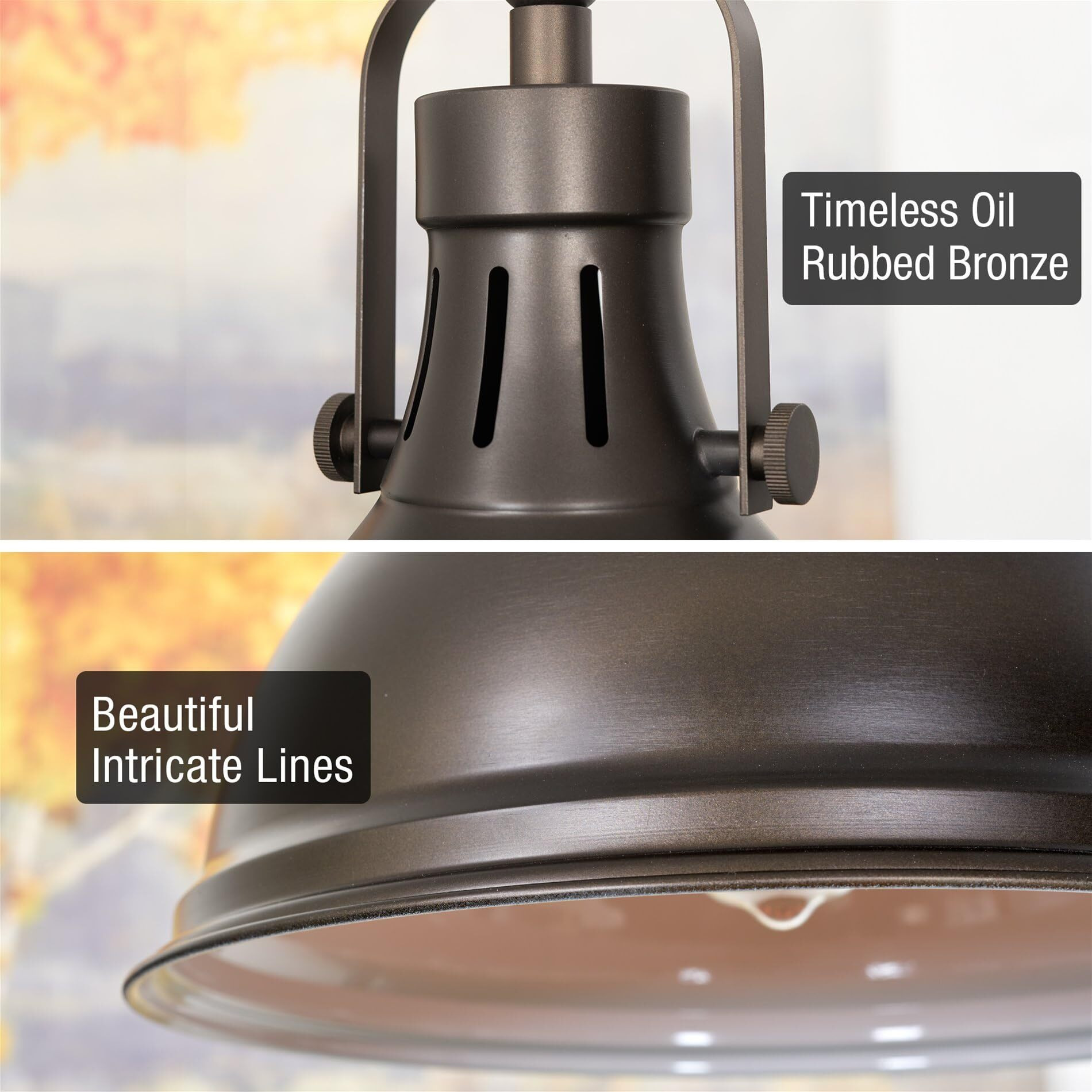 Kira Home Belle 14"" Modern Industrial Pendant Light, Adjustable Hanging Height, Oil Rubbed Bronze Finish