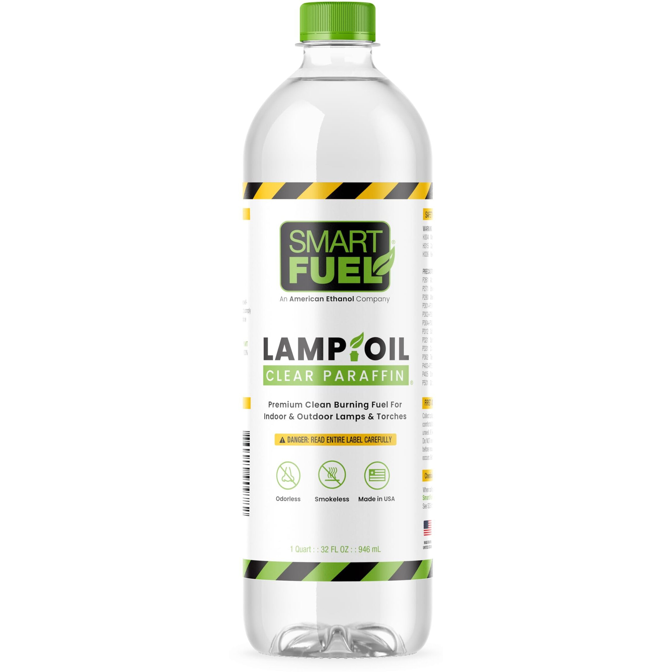 American Ethanol Smart Fuel Paraffin Oil Lamp - Clear And Smooth Burn, Smokeless, Odorless Tiki Torch Fuel For All Types Of Oil Lamps Indoor Use, Suitable For Lanterns - 32 Oz
