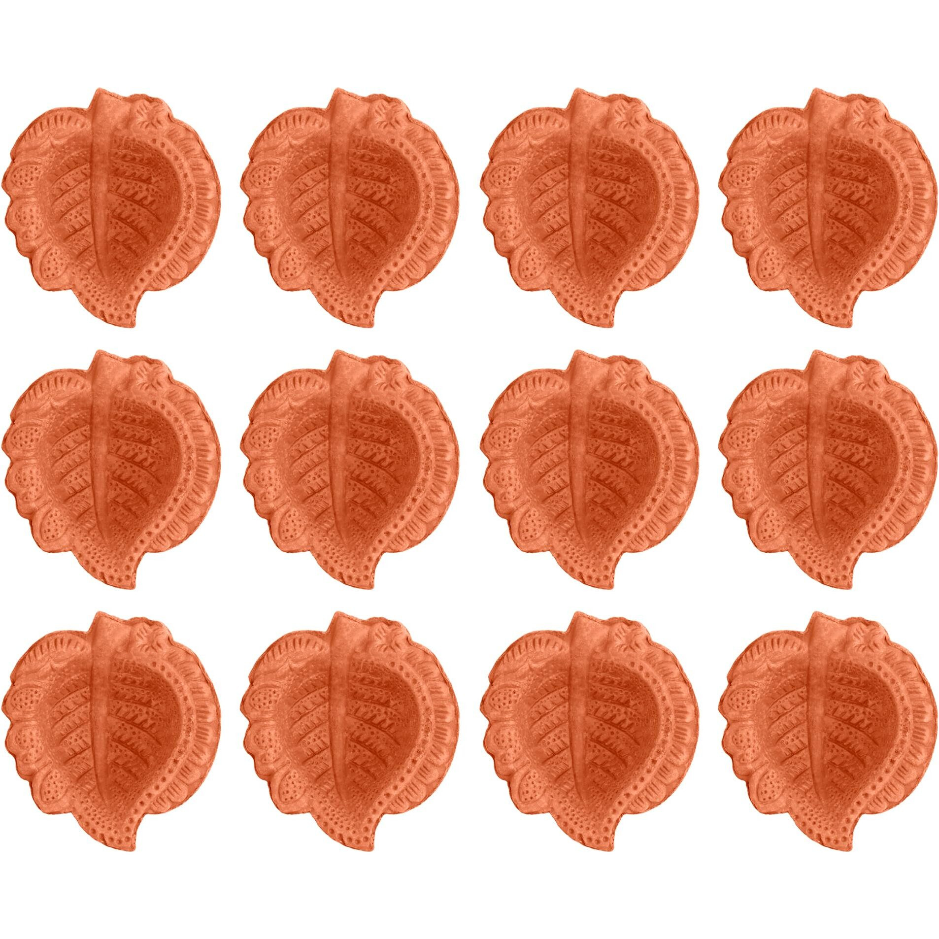 Satvik Set 12 Pc Clay Diya For Diwali Traditional Handmade Terracotta Earthen Vilakku Oil Lamp Diyas Natural Mitti Diya Forfestive Decor And Diwali Celebrations