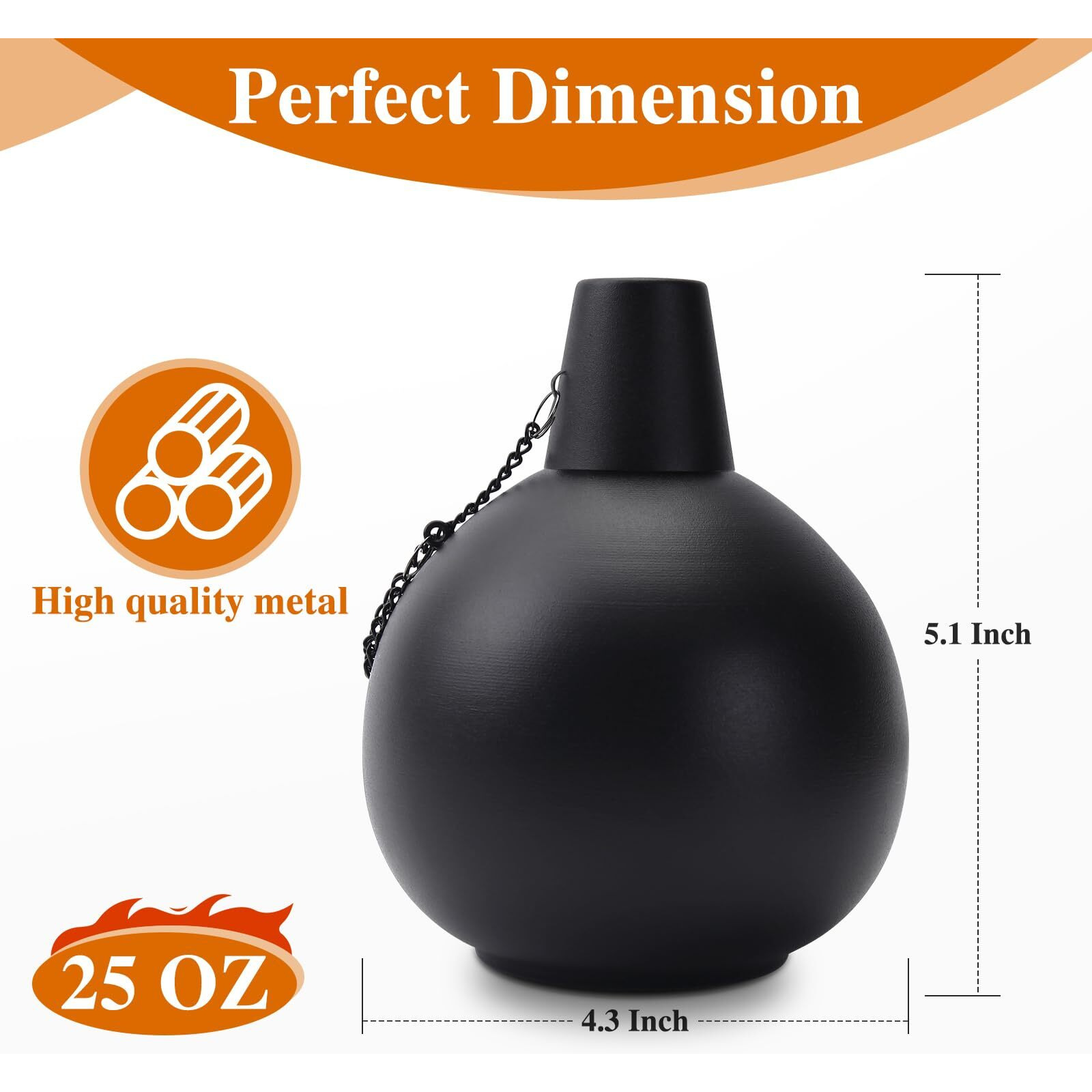 Mqkiwao 4 Pack Citronella Tabletop Torches, 25 Oz Table Top Torches For Outdoor, Metal Oil Burner Candles, Garden Torches With Fiberglass Wick For Yard, Patio, Deck, Garden, Party, Landscape.