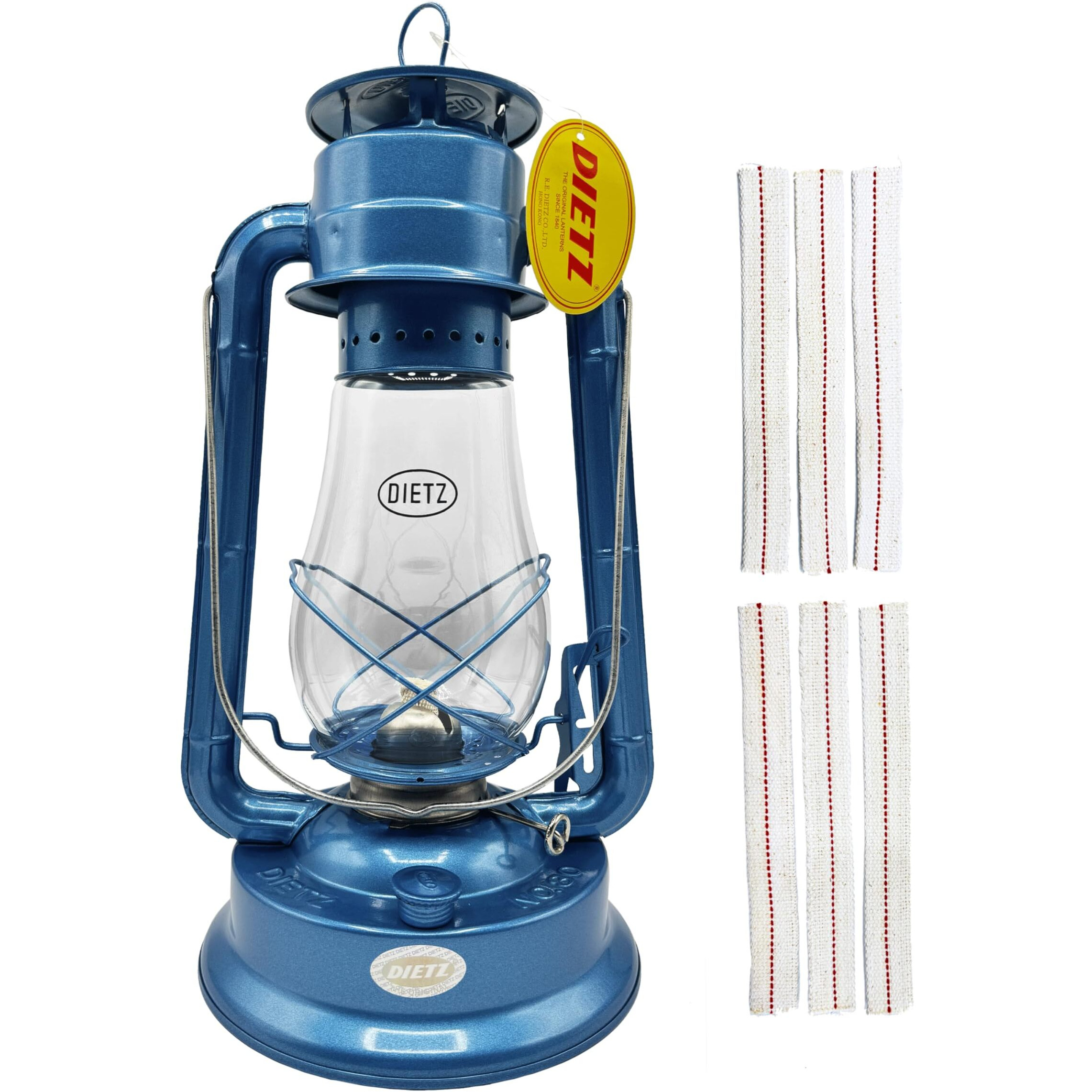 Light Of Mine - Dietz 80 Blizzard Oil Lantern With 7/8"" Replacement Wick Strips (Blue)
