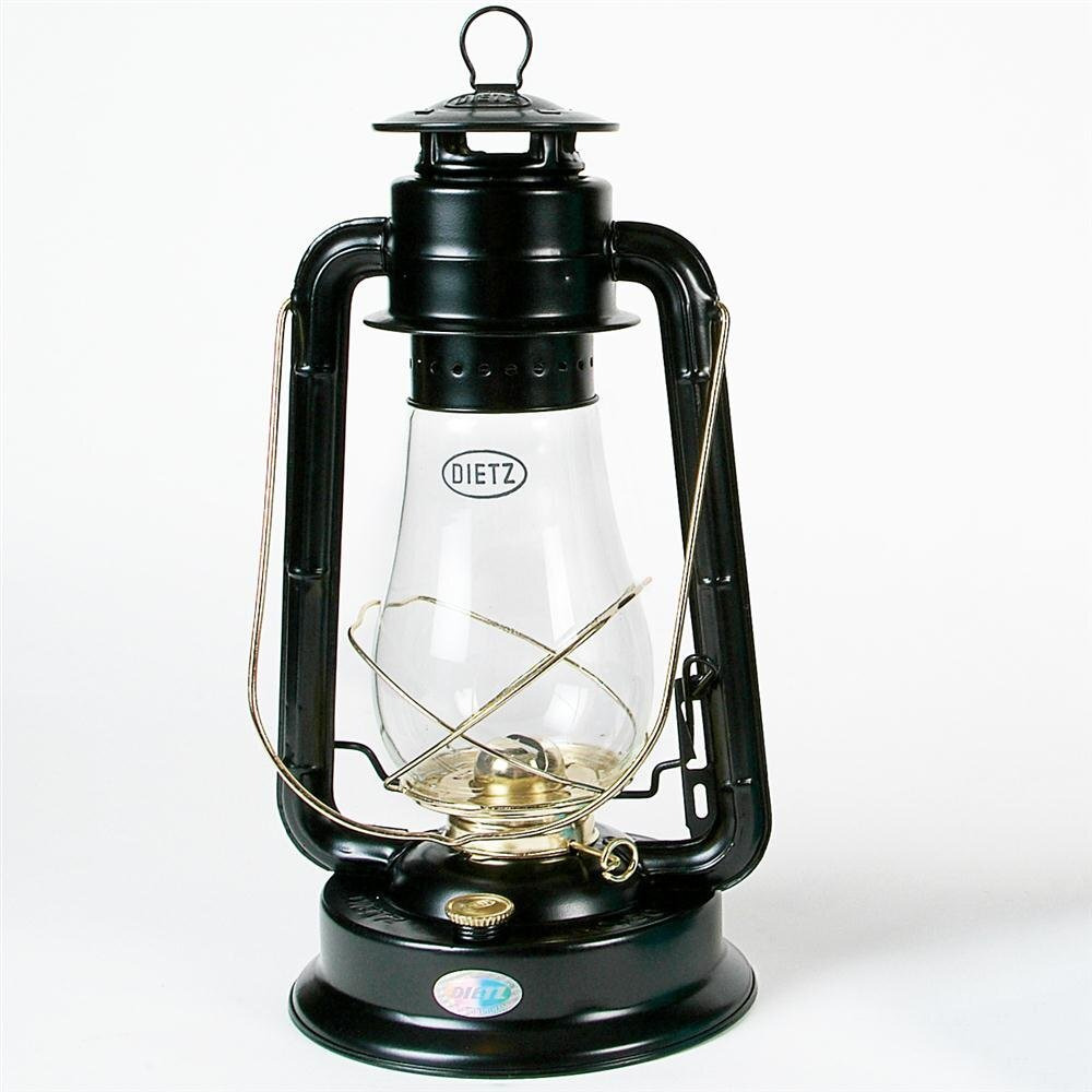 Dietz 80 Blizzard Hurricane Oil Lamp Burning Lantern Black With Gold Trim