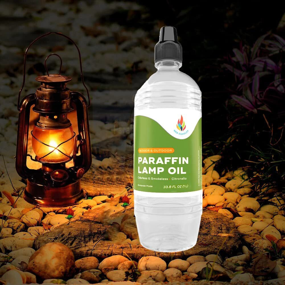 The Dreidel Company Citronella Liquid Paraffin Lamp Oil - Smokeless, Ultra Clean Burning Fuel For Indoor And Outdoor Use (1 Liter Bottle)