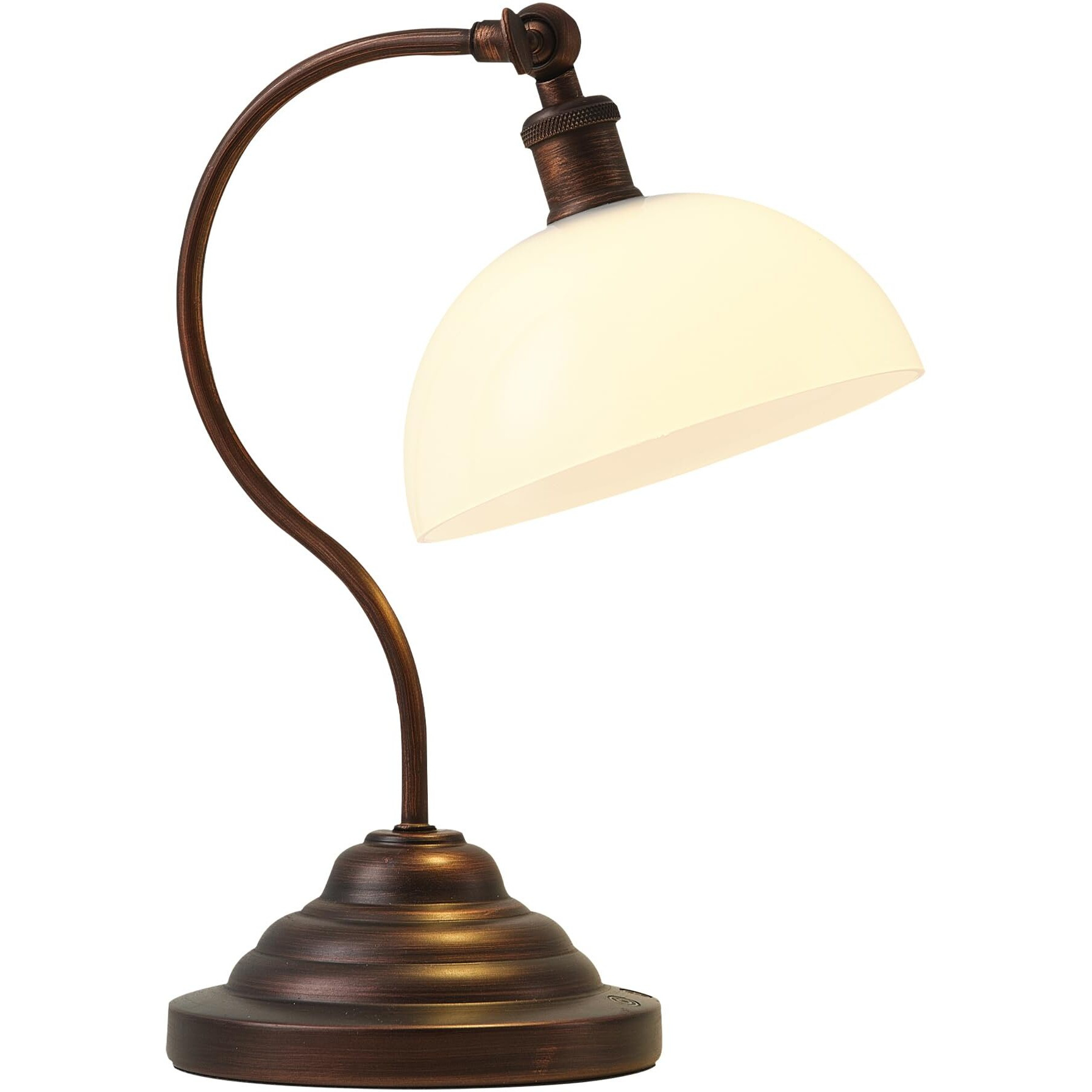 Kartoosh Cordless Led Table Lamp, 180 Swing Arm Desk Lamp, Rechargeable, Dimmable/3 Color/Memory Function, Vintage Rechargeable Table Light For Living Room,Bedroom,Bedside, Oil Rubbed Bronze