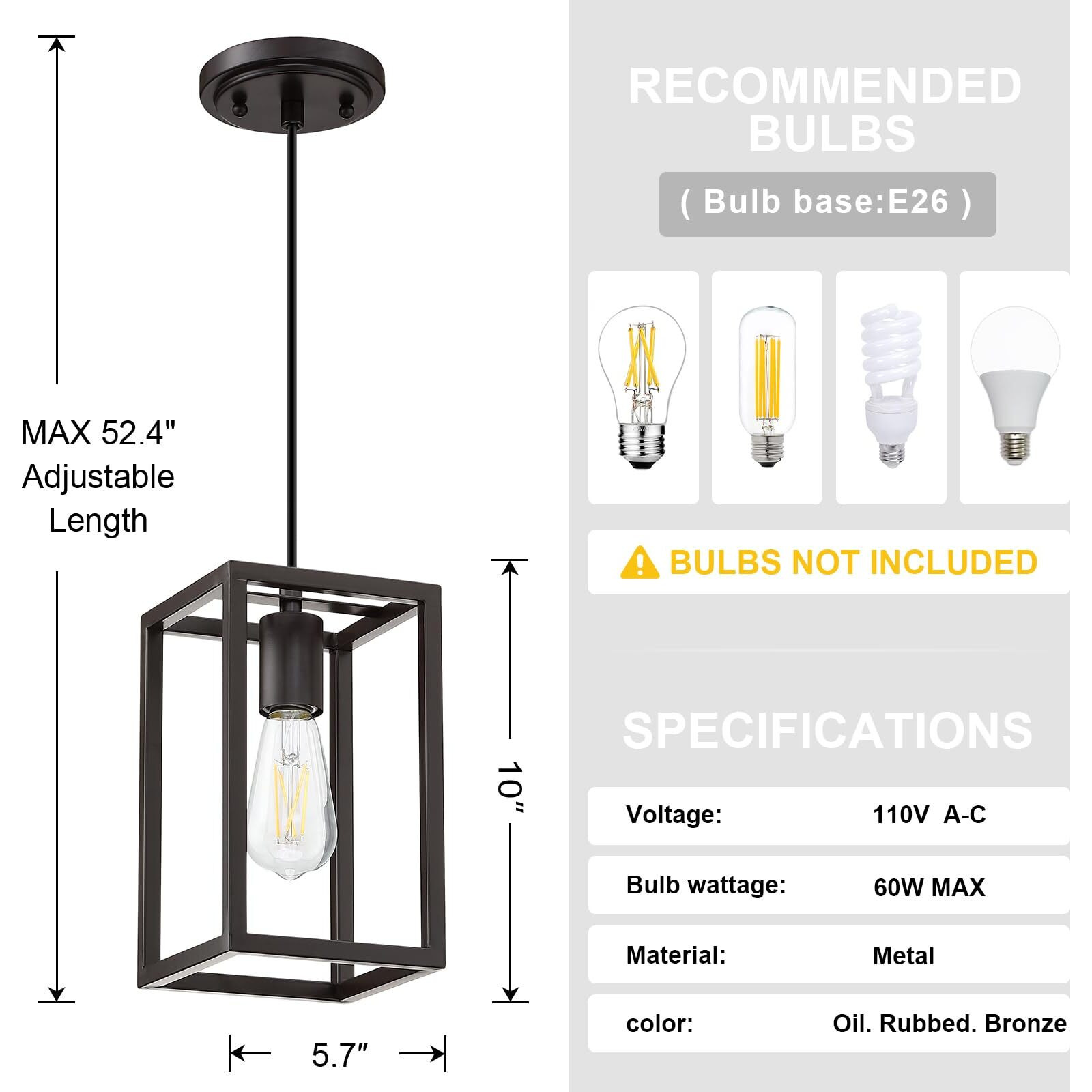 Dolaimy House 3 Pack 1 Light Adjustable Rustic Farmhouse Pendant Light With Metal Cage Mini Pendant Lighting Fixture For Kitchen Island Cafe Bar Oil Rubbed Bronze Finish
