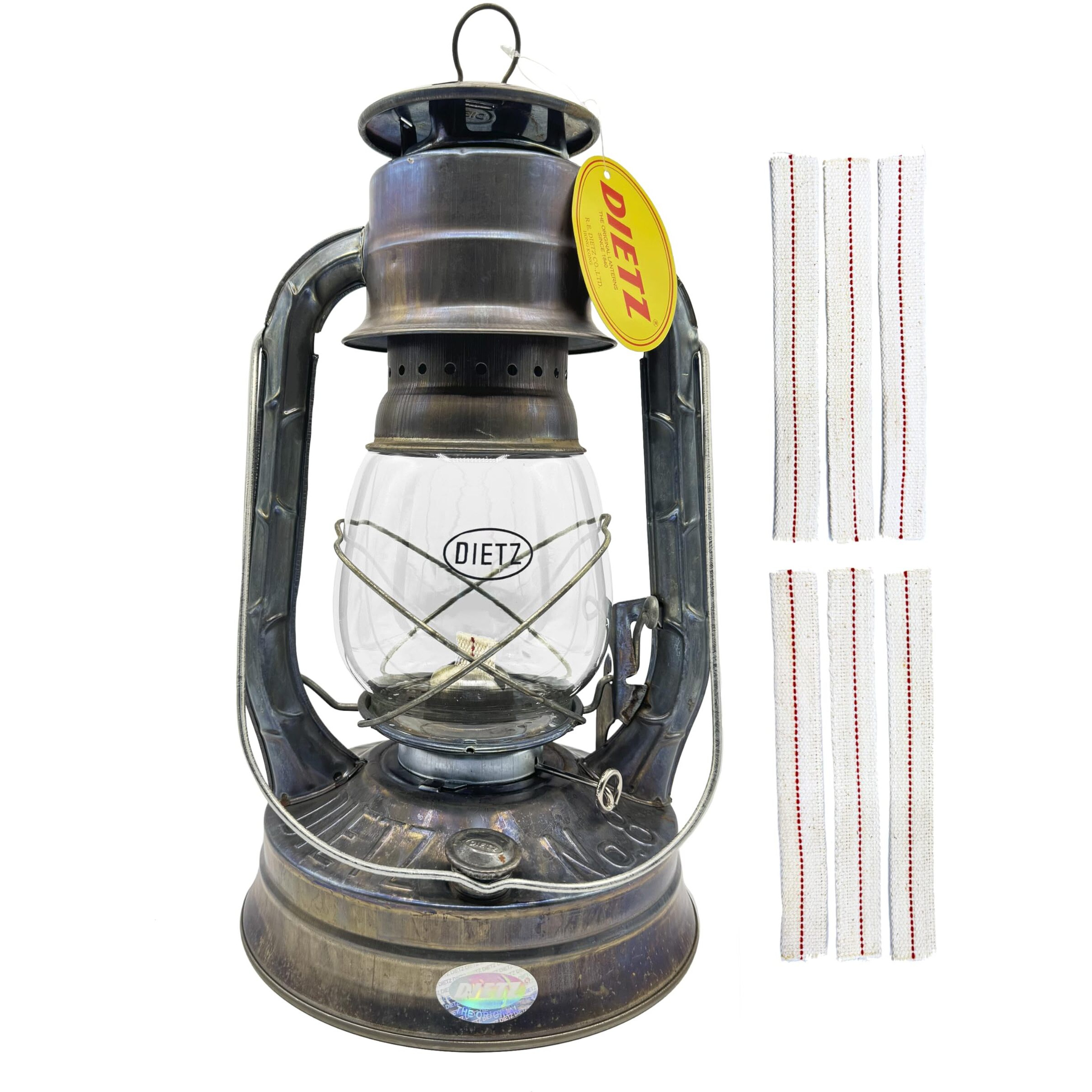 Light Of Mine - Dietz 08 Air Pilot Unfinished Oil Lantern With 7/8"" Replacement Wick Strips (Unfinished)