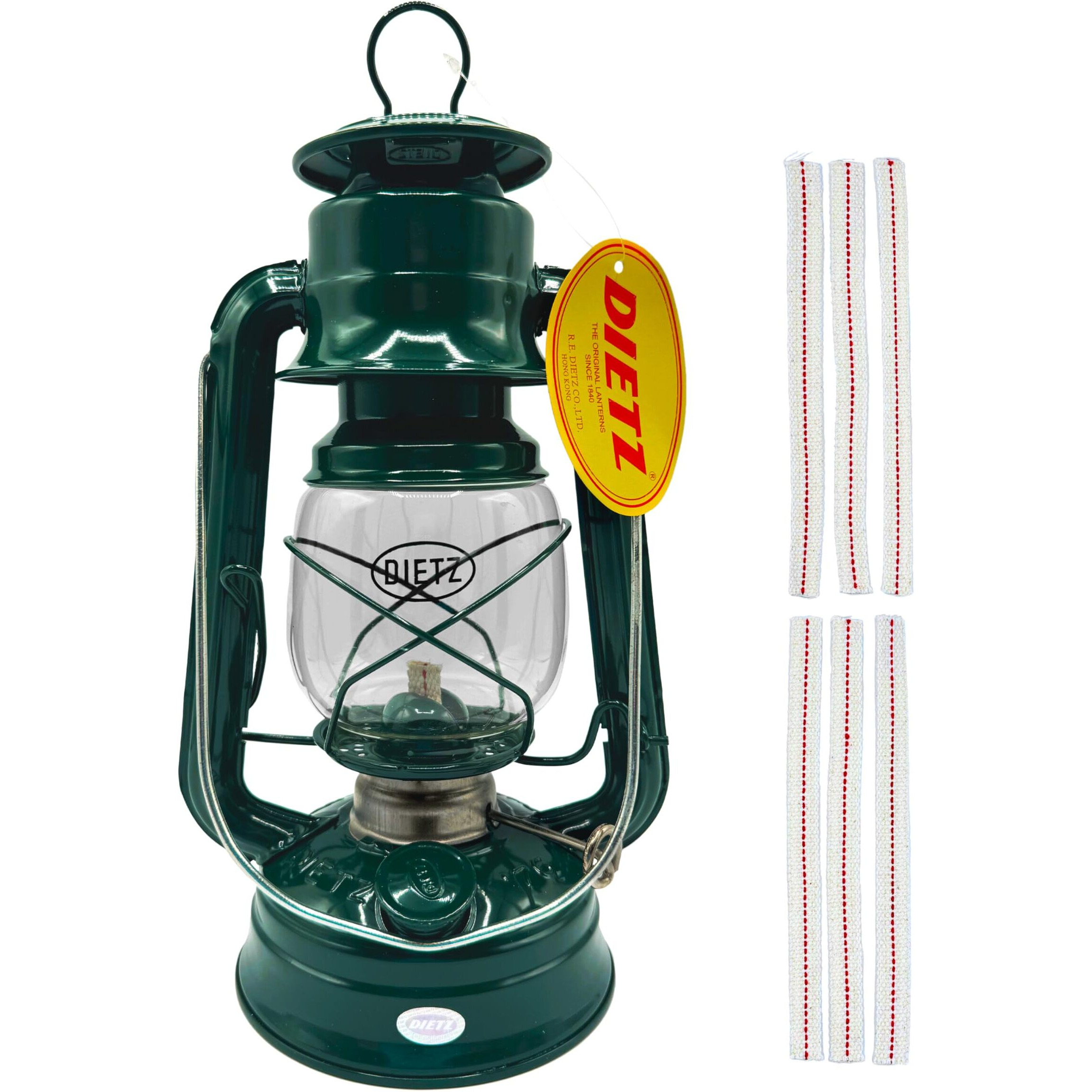Light Of Mine - Dietz 76 Original Green Oil Lantern With 1/2"" Replacement Wick Strips (Green)