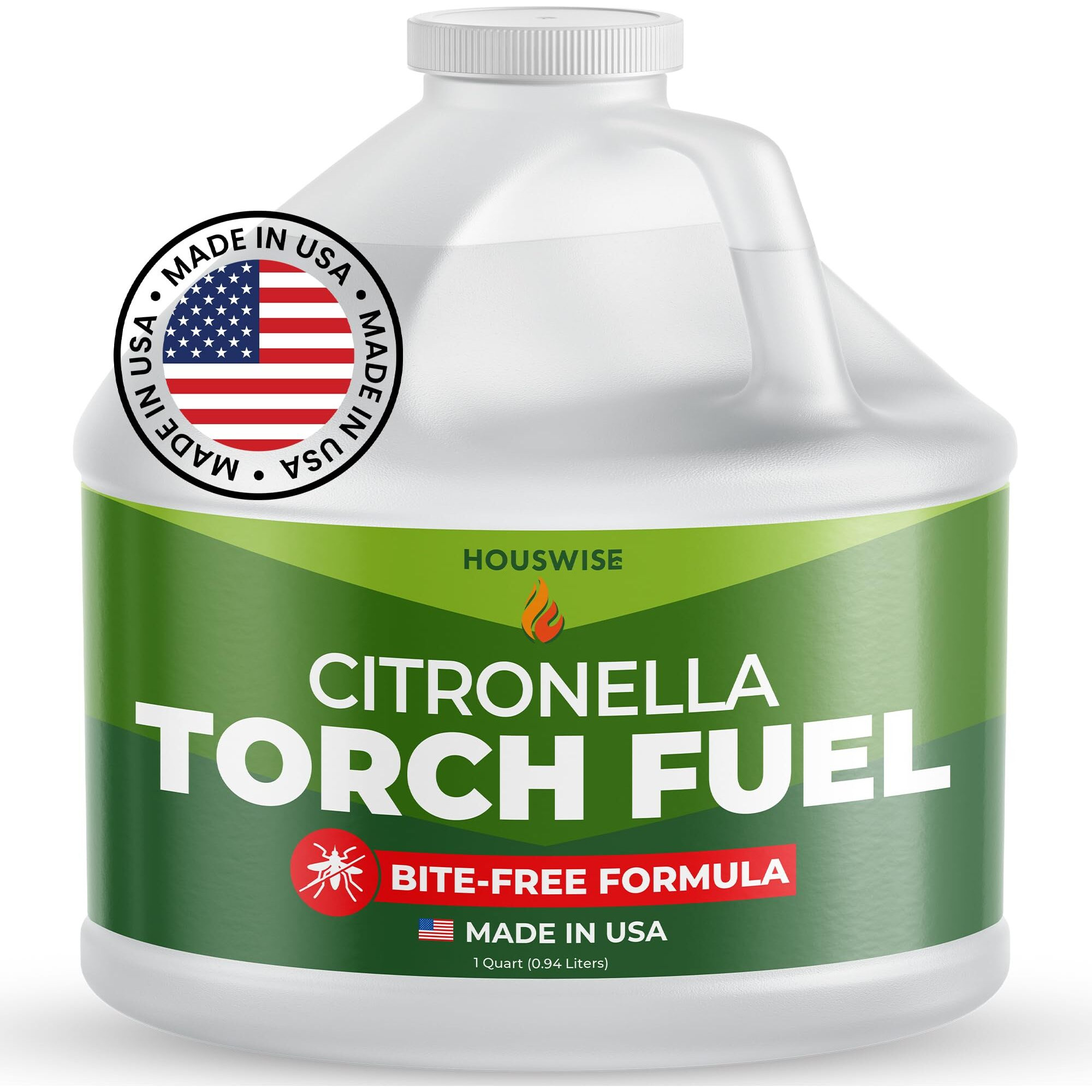 Houswise Torch Fuel (1 Gallon) - Citronella Oil For Torches For Outside, Lantern Liquid Paraffin Lamp Oil Fuel, Scented Lamp Outside Citronella Torches Outdoor Paraffin
