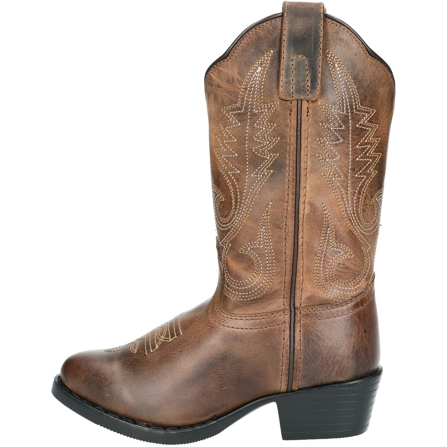 Smoky Mountain Boots Kids' Roper Western Boot, Little Kid, Brown Oil Distress, Medium, Size 10 Us