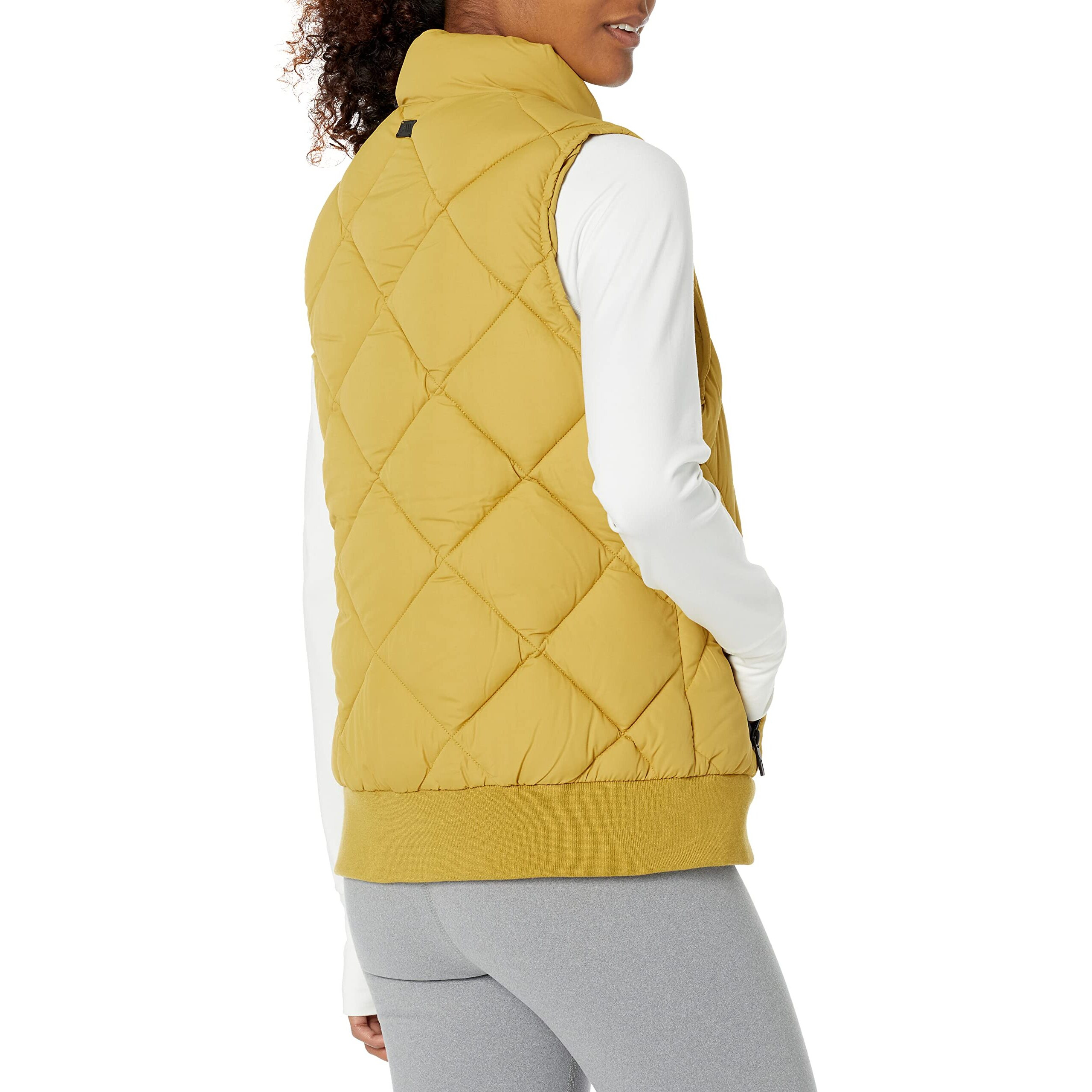 Andrew Marc Women's Straight-Zip Vest, Olive Oil, Medium