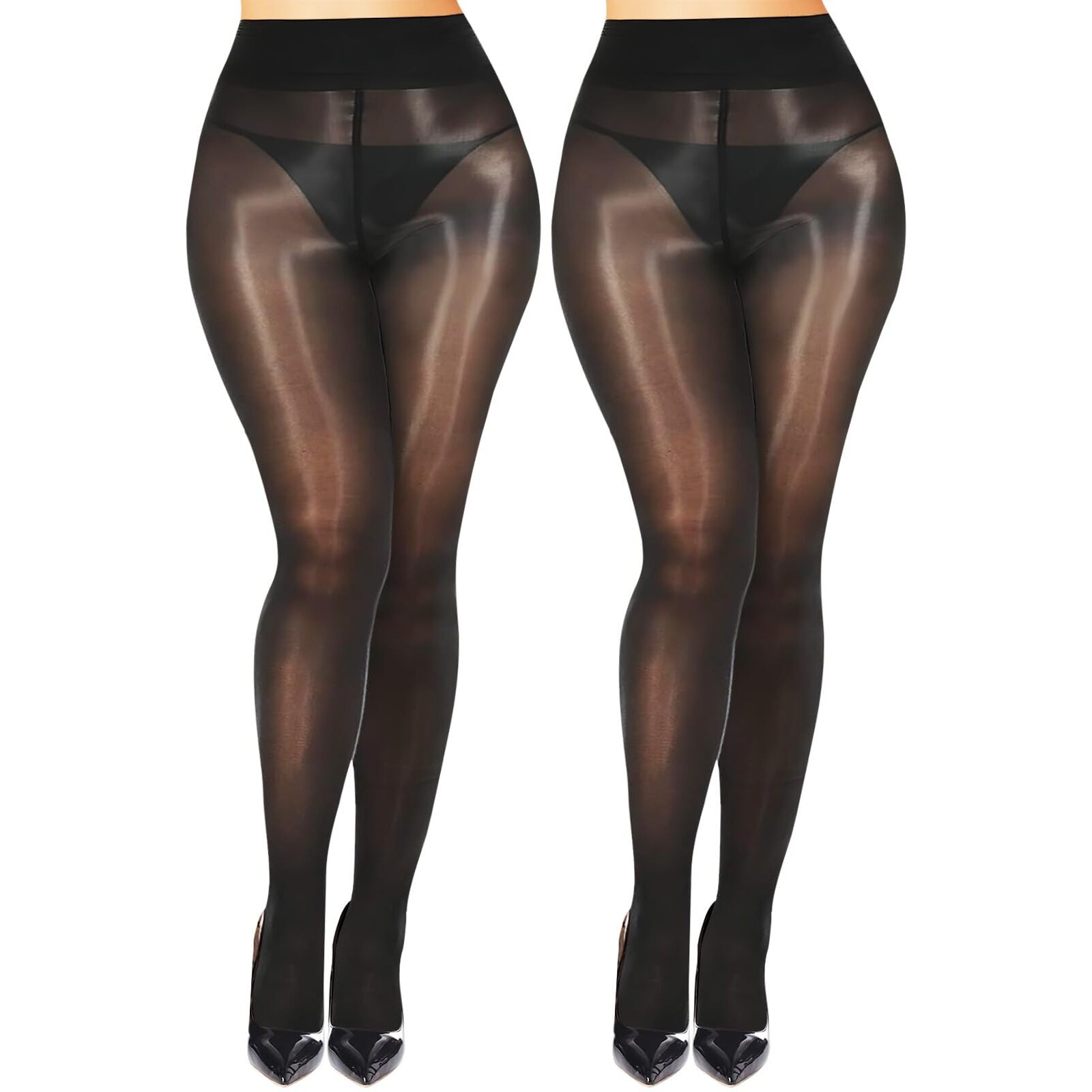 Buauty Shimmer Tights For Women, Shiny Oil Pantyhose Stockings, Oil Bright Shaping Tight Ultra Shiny Sheer Tights High Waist