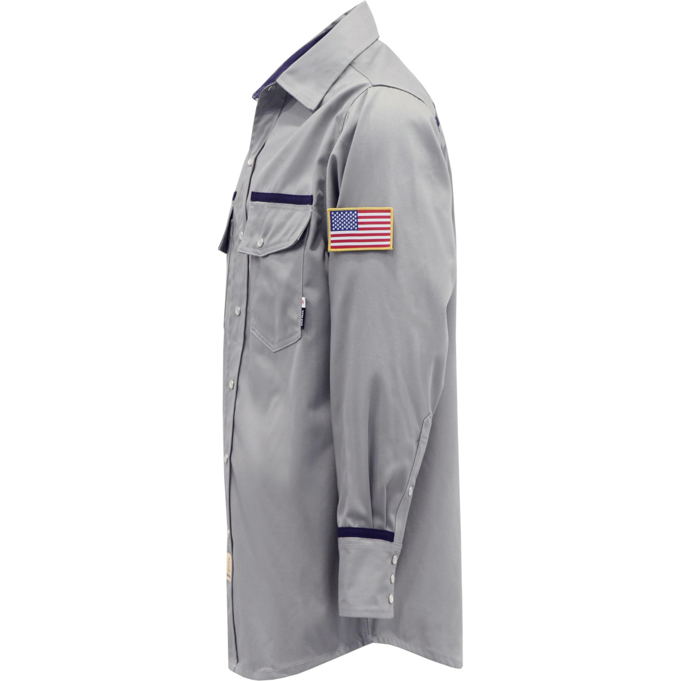 Bocomal Fr Shirts For Men Flame Resistant Light Weight Nfpa2112 Fire Retardant Welding Shirt Water & Oil Repellent Finish