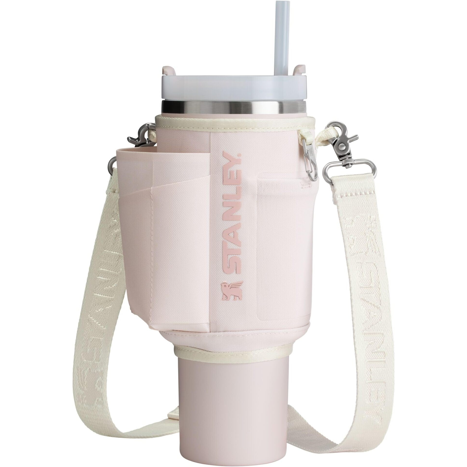 Stanley All Day Quencher Carry All For 40 Oz Tumbler With Handle | Crossbody Bag With Phone Holder Pocket, Card Sleeve & Detachable Strap | Water Bottle Carrier Bag | Bpa-Free | Rose Quartz