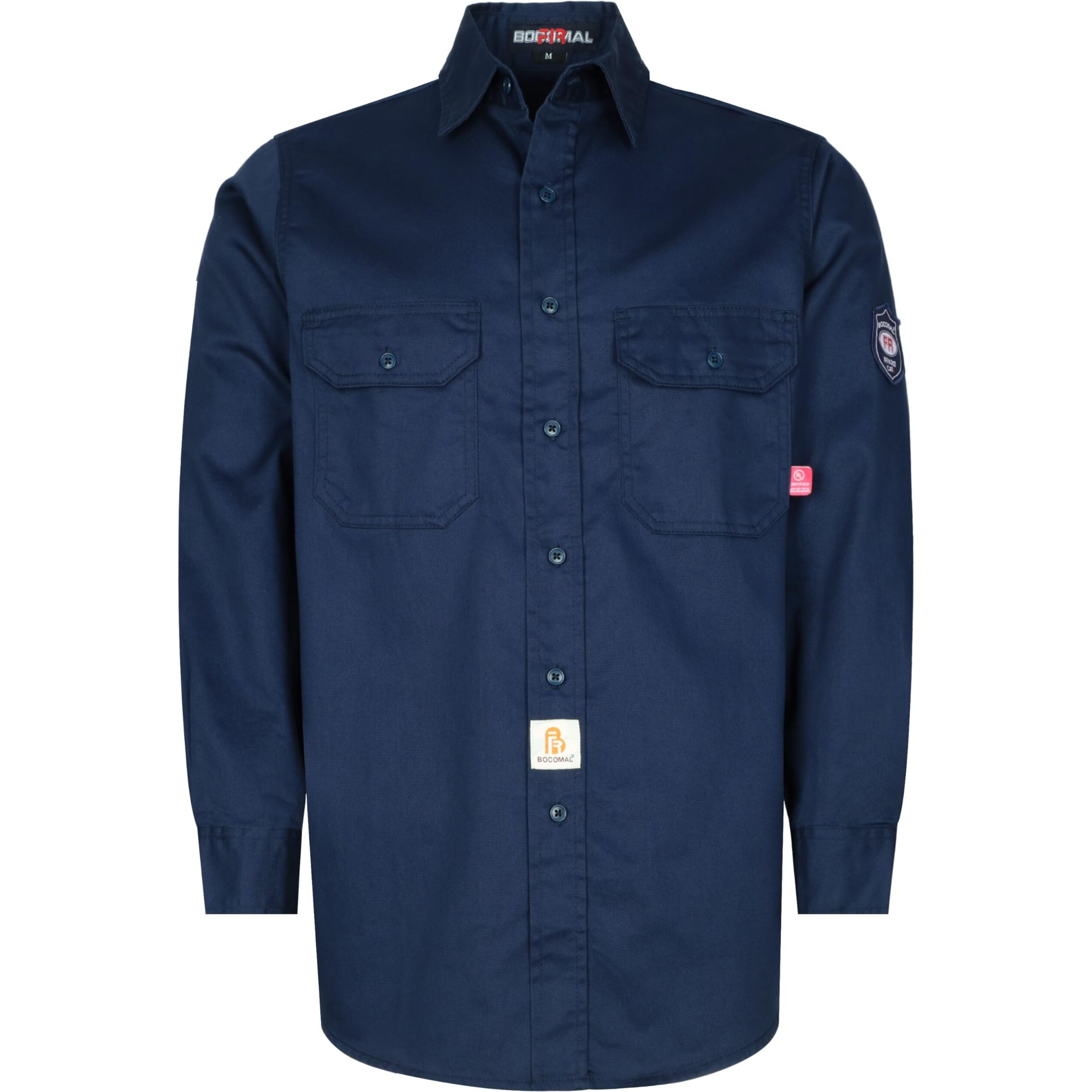 Bocomal Fr Shirts For Men Flame Resistant Light Weight Nfpa2112 Fire Retardant Welding Shirt Water & Oil Repellent Finish