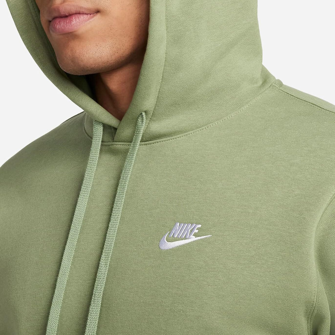 Nike Nsw Club Pullover Hoodie Men's Bv2654-871 (As1, Alpha, Xx_L, Regular, Regular, Oil Green/Oil Green/White), Xx-Large