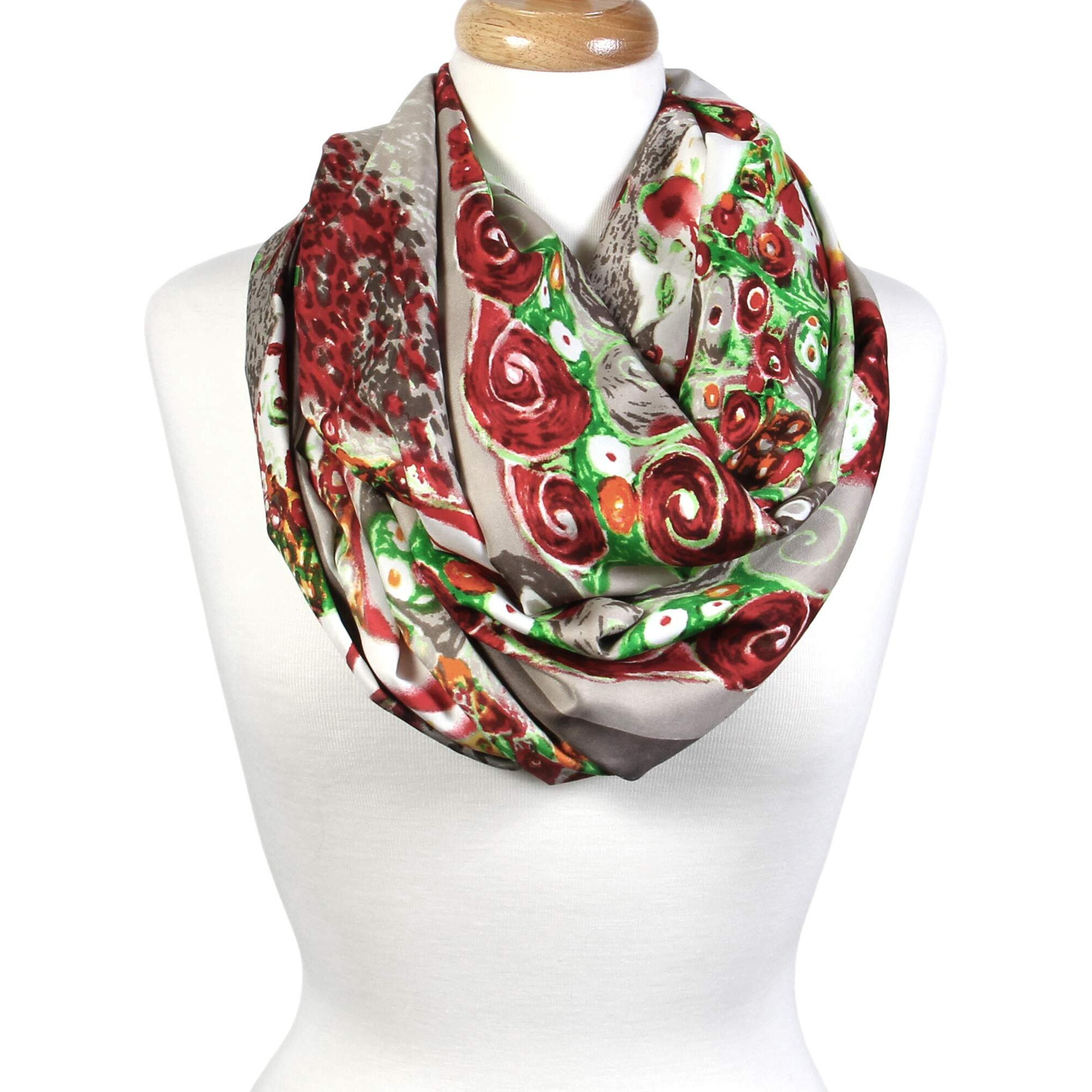 Scarfand's Mixed Colors Oil Paint Tie-Dye Spring Fashion Versatile Lightweight Infinity Scarves Head Wrap (Expressionism Tan)
