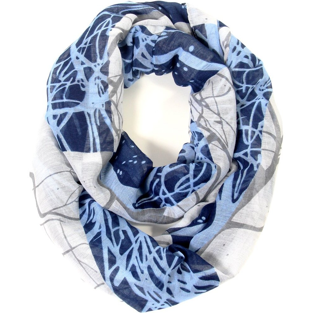 Scarfand's Mixed Colors Oil Paint Tie-Dye Spring Fashion Versatile Lightweight Infinity Scarves Head Wrap (Wintry Blue)