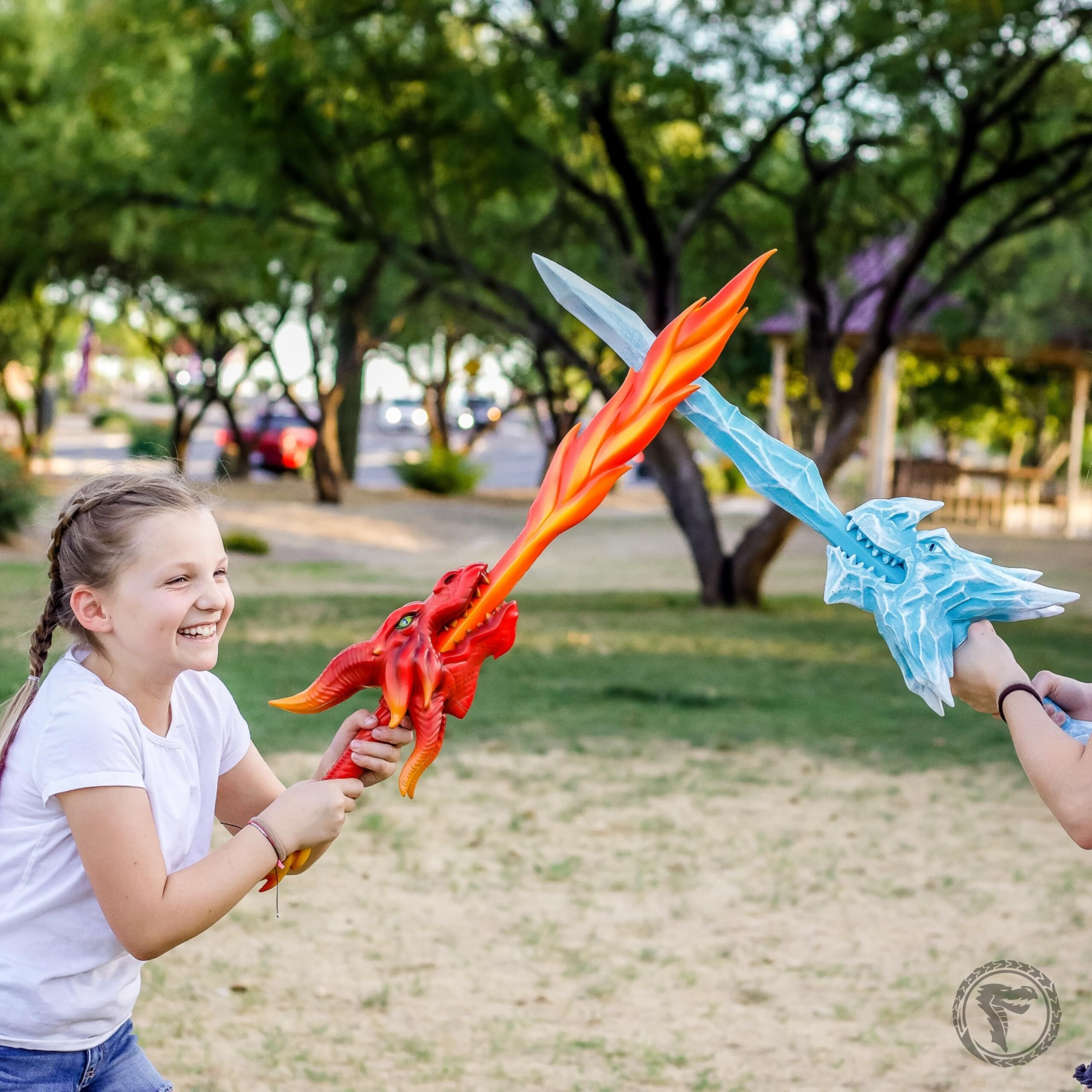 Formidable Toys 34 In Foam Sword - Dragon Arc Red And Orange- Customizable Toy Sword For Kids And Adults - Durable Polyurethane Foam For Play Fighting