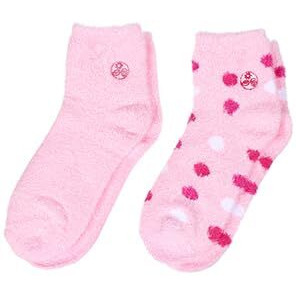 Earth Therapeutics Aloe Vera Socks - Infused With Natural Aloe Vera & Vitamin E - Helps Dry Feet, Cracked Heels, Calluses,Use With Favorite Lotion For Spa Pedicure - Pink/Polka Dots,2 Pairs