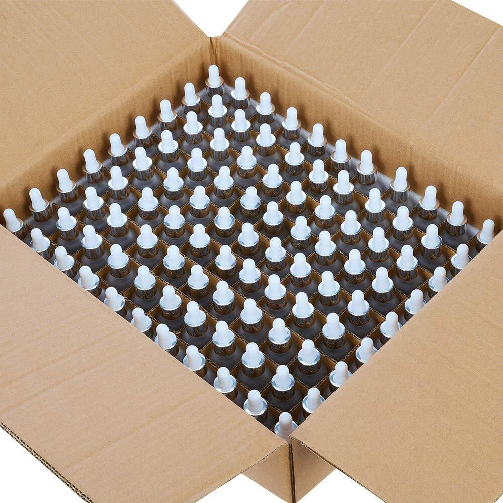 Prettycare Glass Dropper Bottles Set Of 99, 1Oz (30Ml) Frosted Empty Thick Bottles Bulk With Leakproof Silver Caps - With Labels & Funnels For For Storage, Travel,Essential Oils, Diy Serums