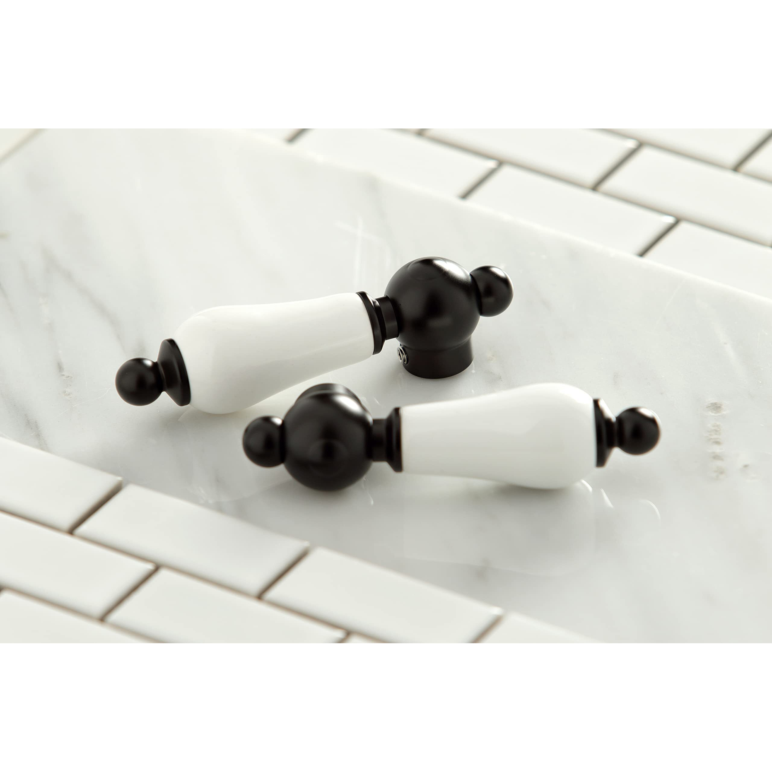 Kingston Brass Ks1245Pl Heritage Bridge Kitchen Faucet, 8-1/2-Inch, Oil Rubbed Bronze