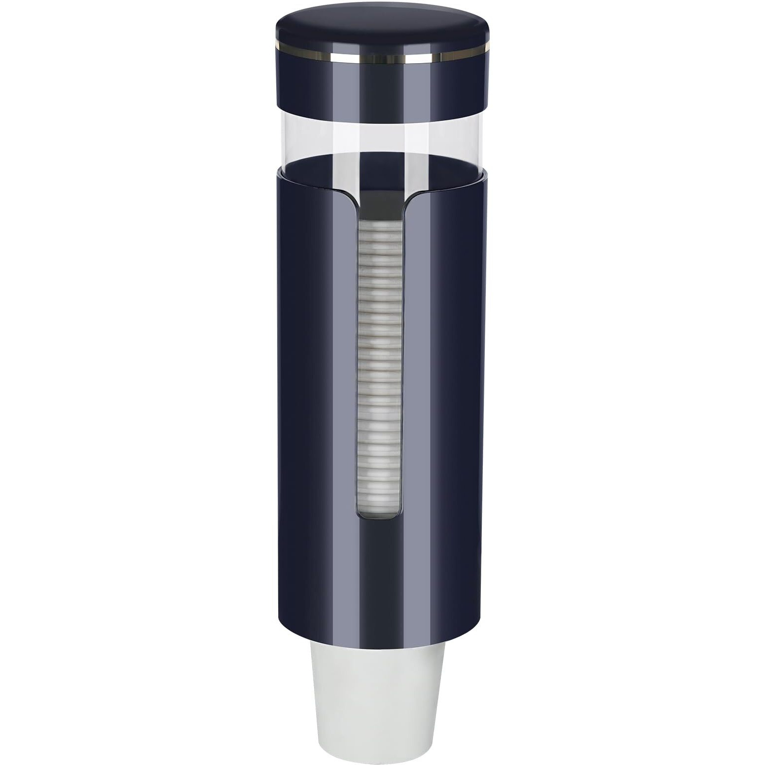Cup Dispenser, Pull Type Water Cooler Cup Holder Fit 4Oz-7Oz Disposable Cups, Upgraded Wall Mounted Mouthwash Cup Dispenser For Bathroom Office Gym School (Blue)