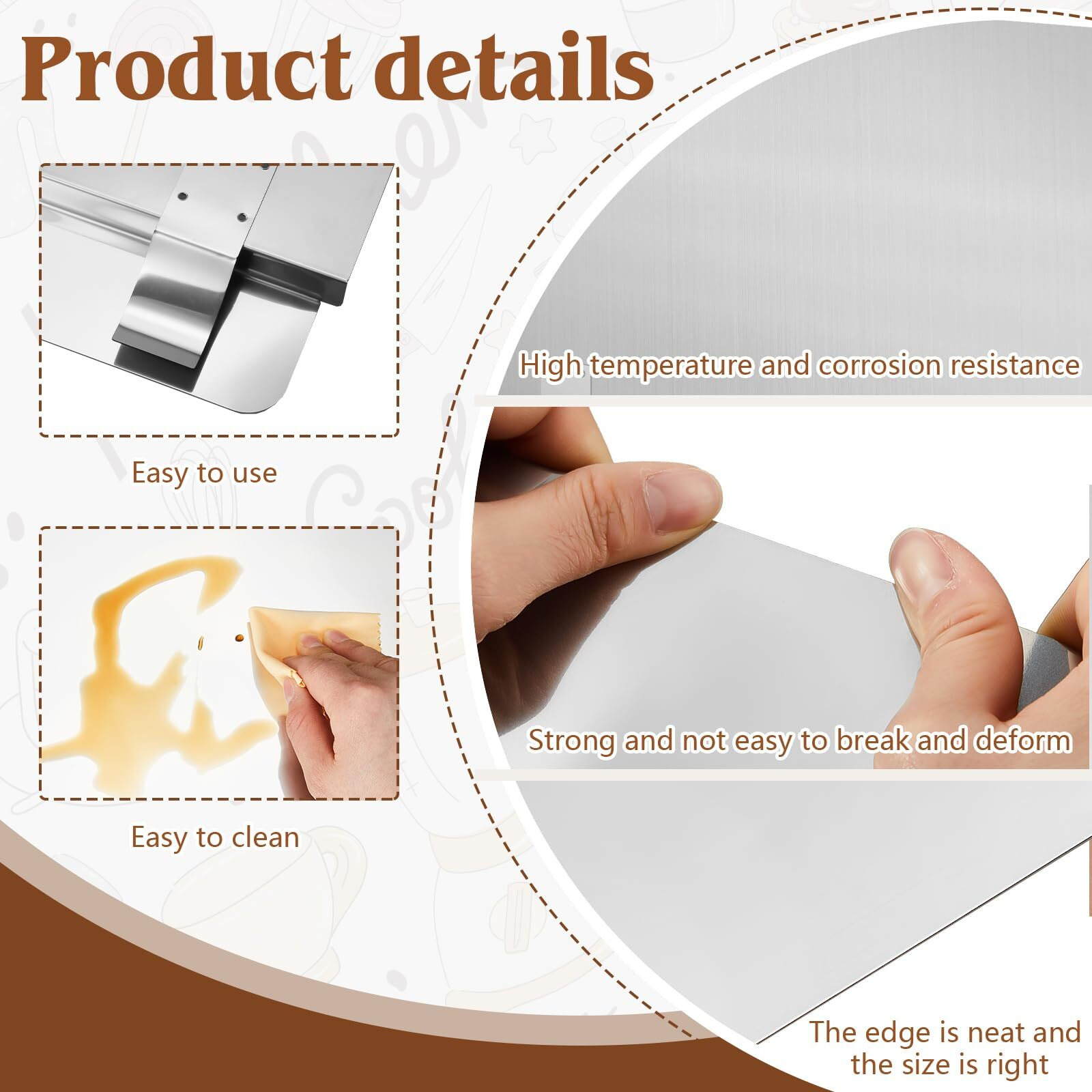 Ferraycle 2 Packs Stainless Steel Fryer Splash Guard Commercial Side Stove Splash Splatter Guard For Stop Oil From Splattering (20-1/2"" W X 7.01'' H)