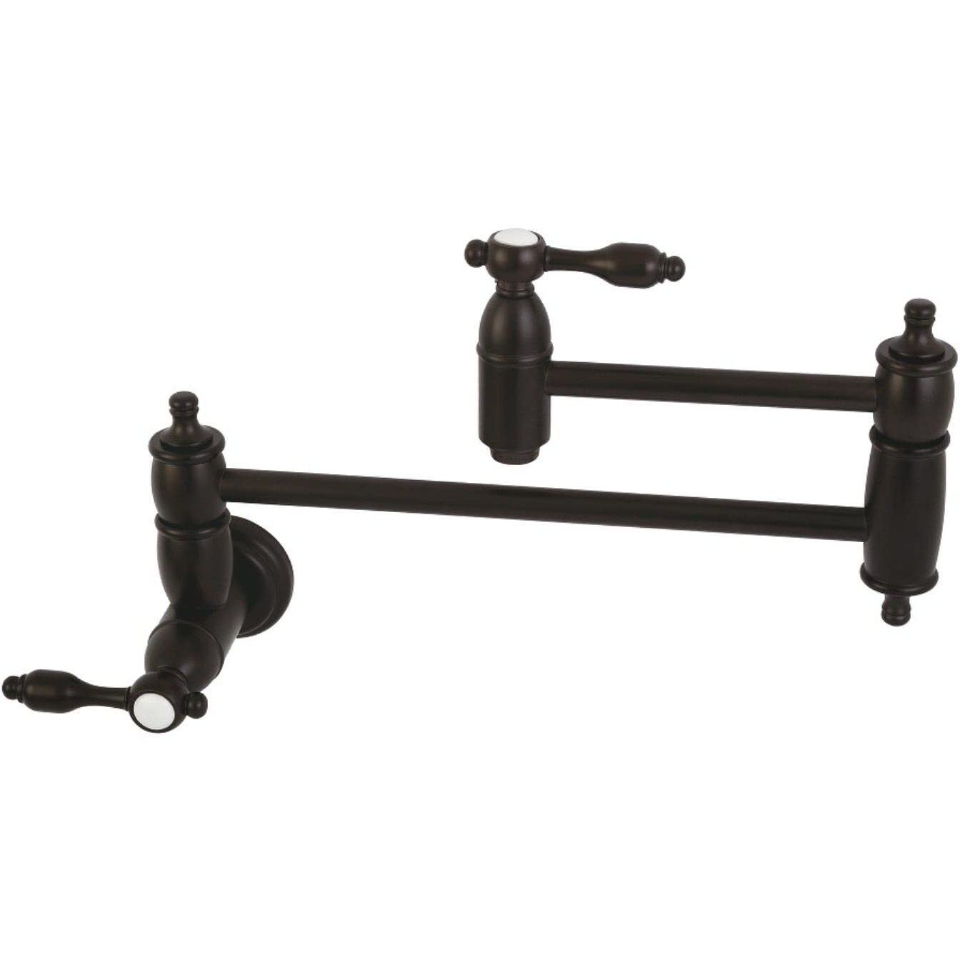 Kingston Brass Ks3105Tal Tudor Wall Mount Pot Filler Kitchen Faucet, Oil Rubbed Bronze