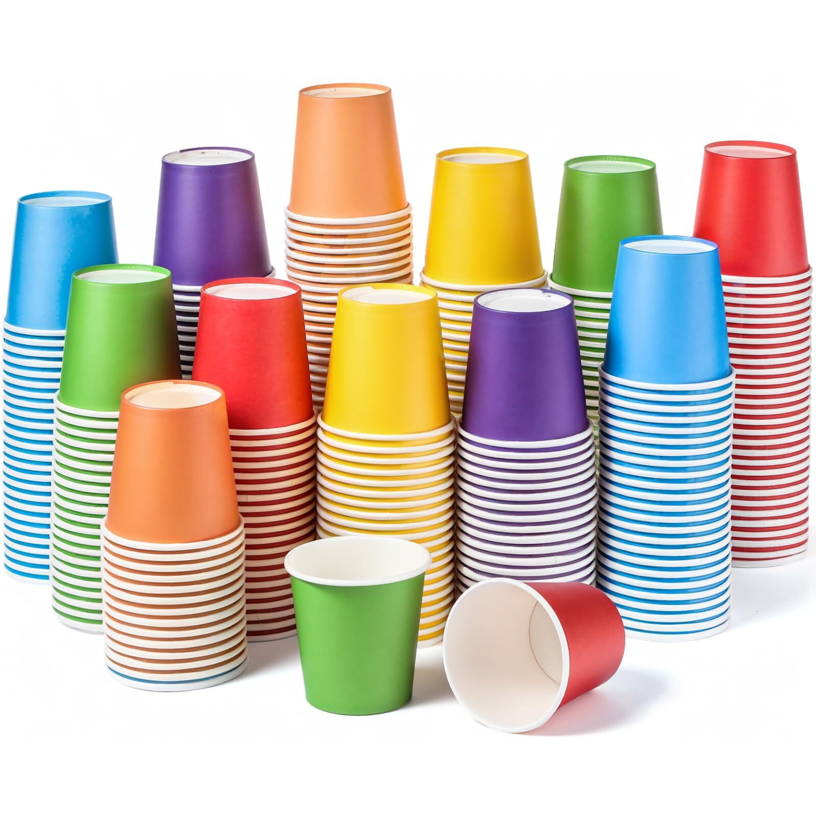 Sawysine 300 Count 5Oz Disposable Paper Cups For Bathroom, Mouthwash, Espresso, Small Snacks, And Party Drinking Cup For Hot Cold Water, Coffee, Juice(Summer Classic Style)