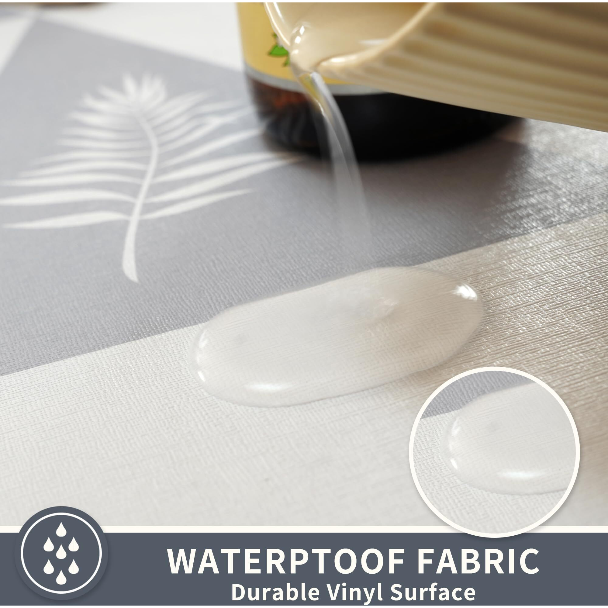 Homoheini Rectangle Table Cloth,100% Waterproof Tablecloth Oil Proof Spill Proof Vinyl Table Cloth, Wipe Clean Plastic Table Cover For Dining, Camping, Indoor And Outdoor 54"" X 84"",Triangle