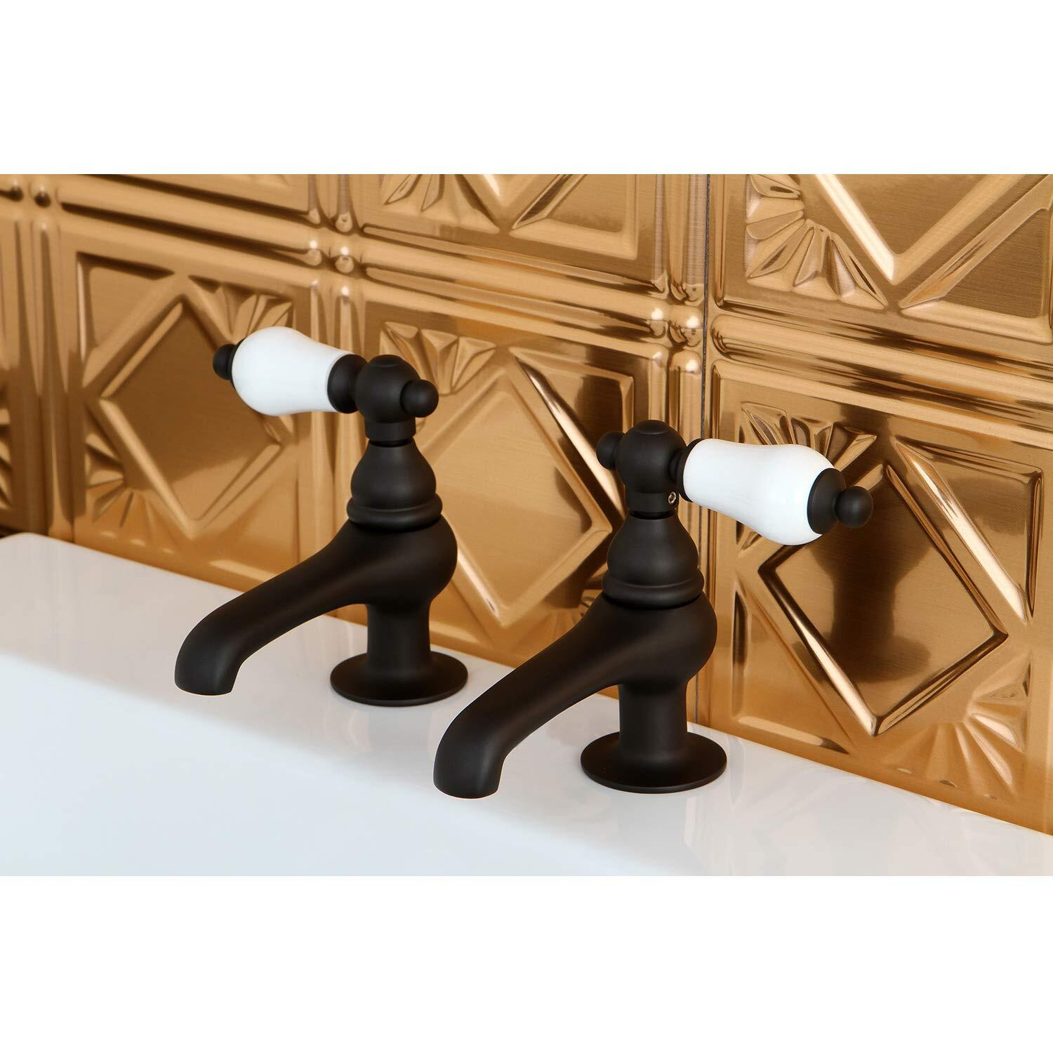 Kingston Brass Cc5L5 Vintage Basin Faucet (1) Ccpl2Csc (1) Ccpl2Csh, 4.06 X 3 X 1.75, Oil Rubbed Bronze