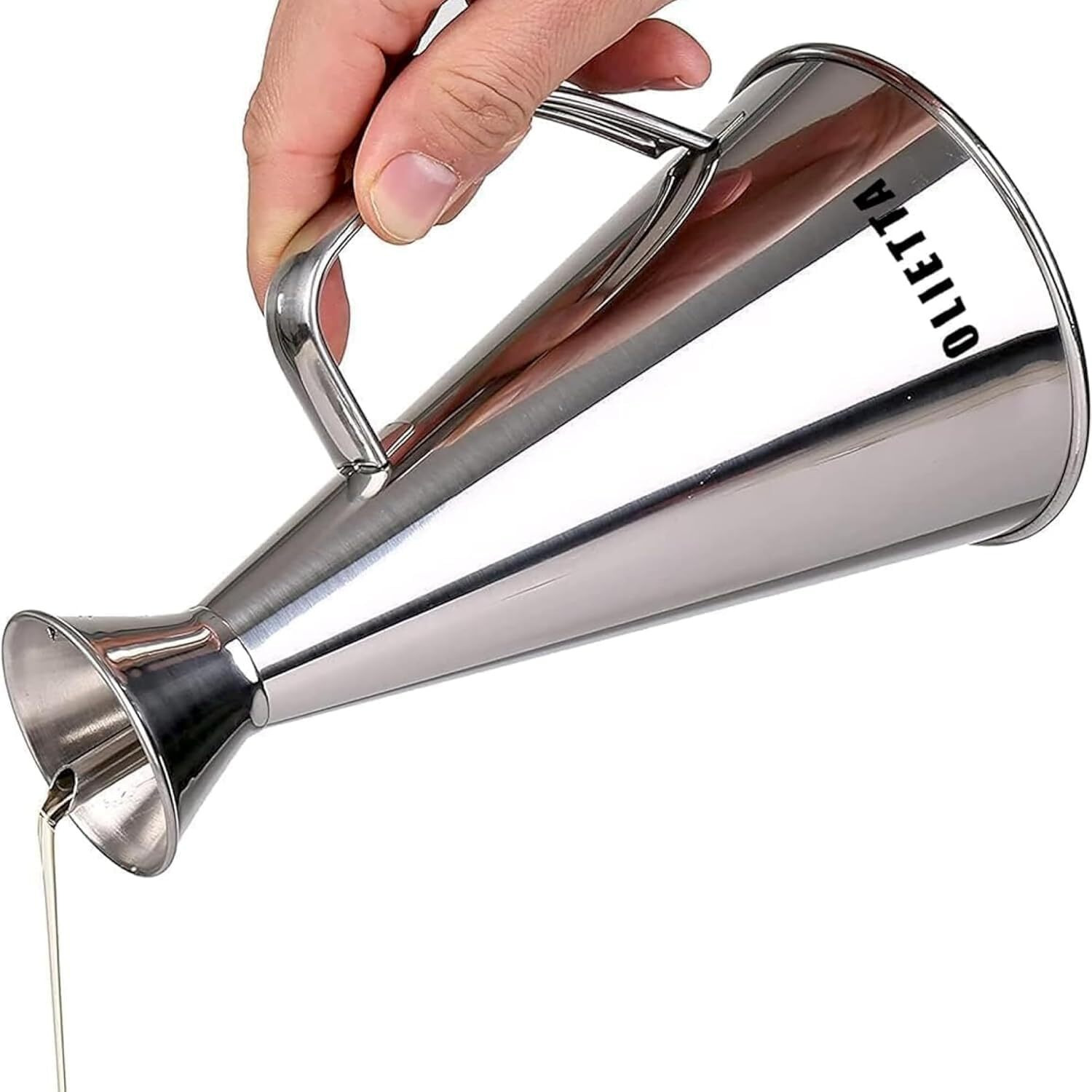 Olietta Olive Oil Dispenser Bottle Gold Stainless Steel Non Drip Leak Proof No Mess Vinegar Pourer & Kitchen Drizzler 17 Oz 500Ml 0.5 Litre Great For Pouring & Drizzling Easy To Clean & Leakproof