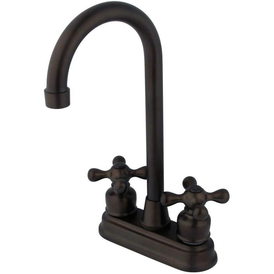 Kingston Brass Kb495Ax Bar Faucet, 4-3/4"" In Spout Reach, Oil Rubbed Bronze