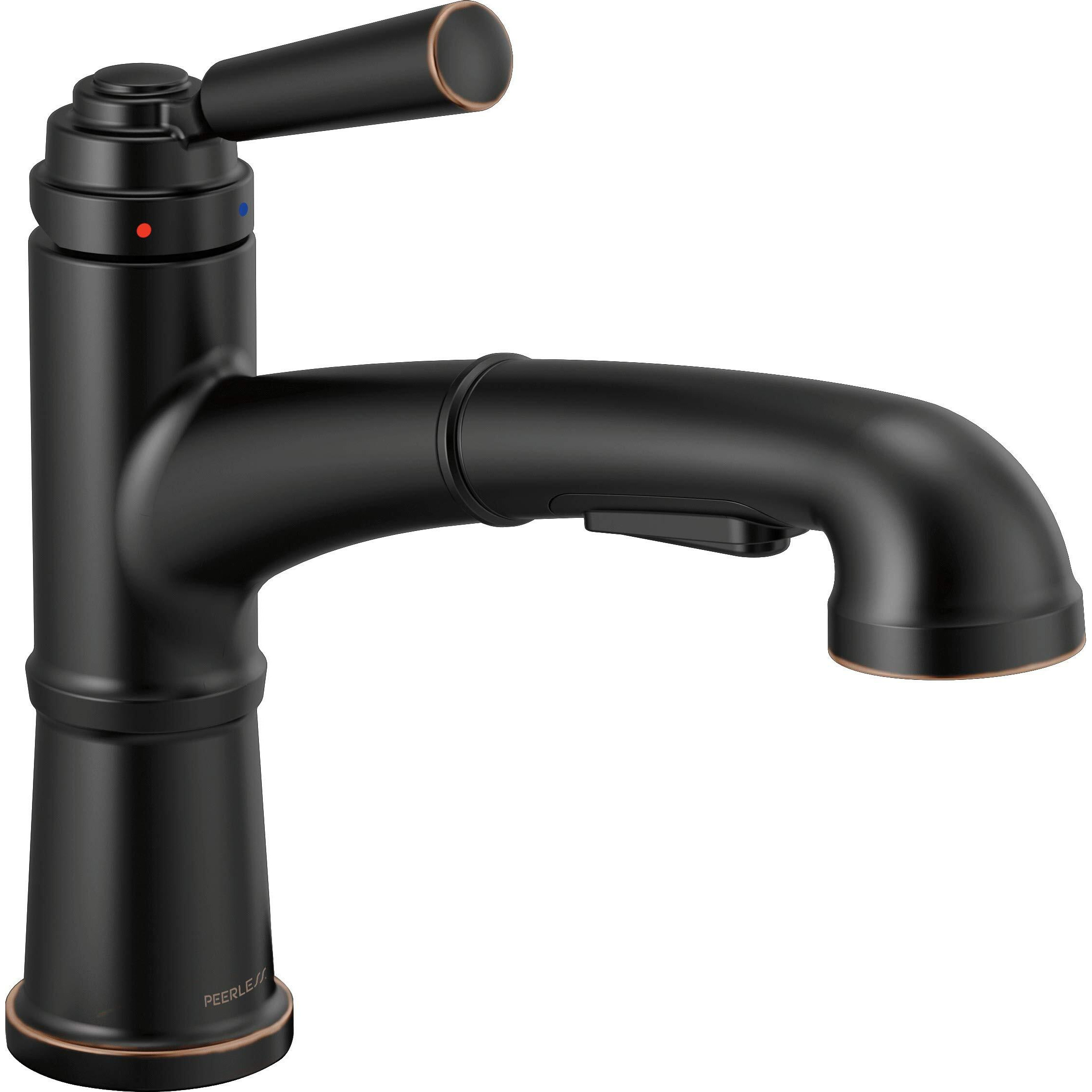Peerless Westchester Single-Handle Pull Out Kitchen Faucet With Pull Out Sprayer, Oil-Rubbed Bronze P6923Lf-Ob