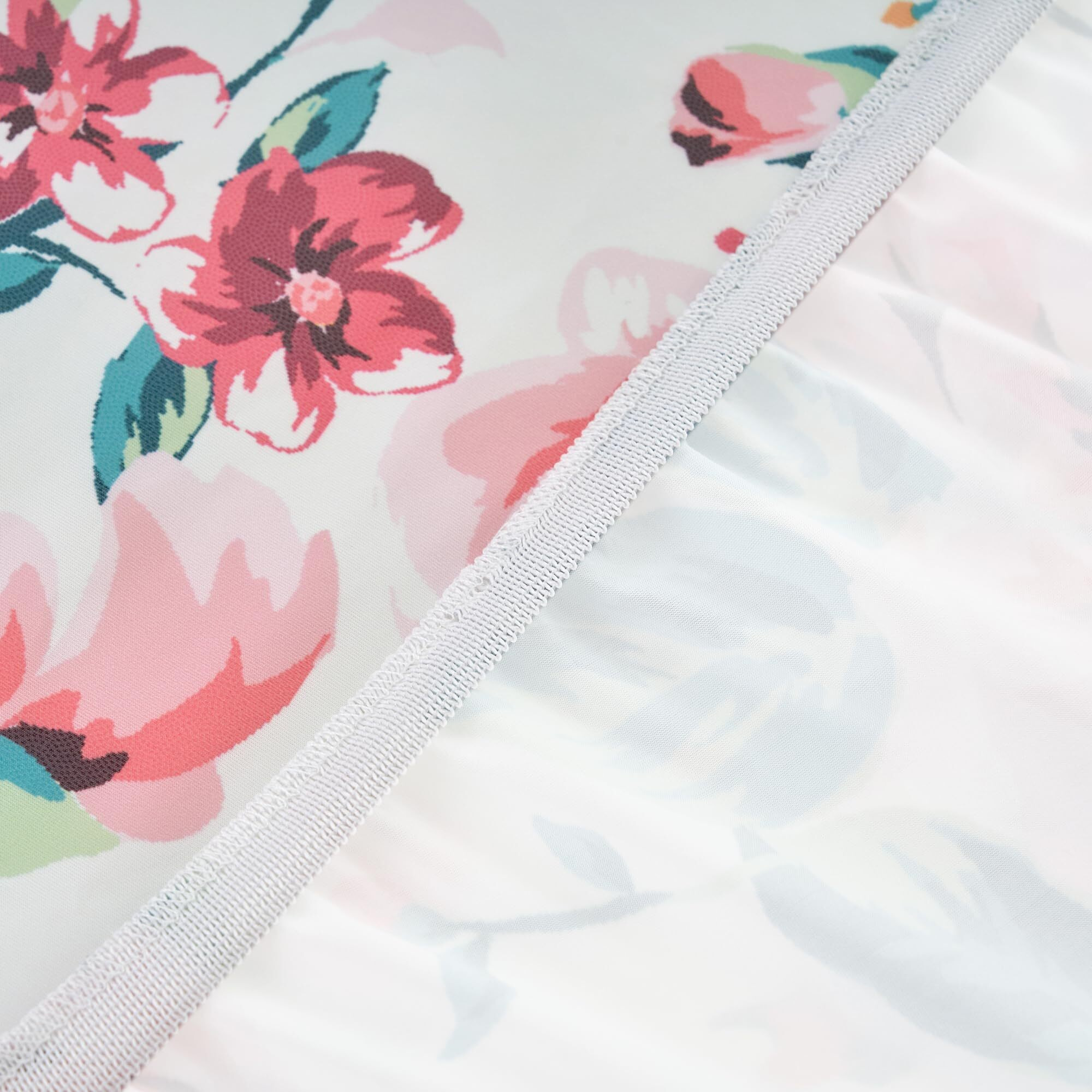 Nlmuvw Round Fitted Vinyl Tablecloth With Elastic Edge 100% Waterproof Oil Proof Super Elastic Table Cloth Wipe Clean Table Cover For Indoor And Outdoor,Flower Leaf, 37""- 54""