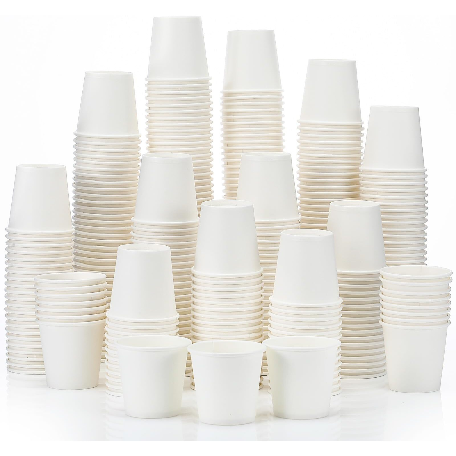 Sawysine 300 Count 3 Oz Disposable Small Paper Cups Bathroom, Mouthwash, Espresso & Snack Cups For Party, Office, Coffee, Juice & Water(White)