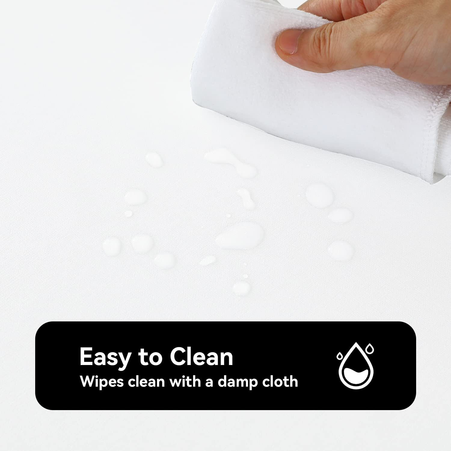 Romanstile 100% Waterproof Rectangle Pvc Tablecloth, Oil Spill Proof Vinyl Table Cloth, Heavy Duty Wipe Clean Plastic Table Covers For Kitchen/Dining/Parties - 54 X 120 Inch, White