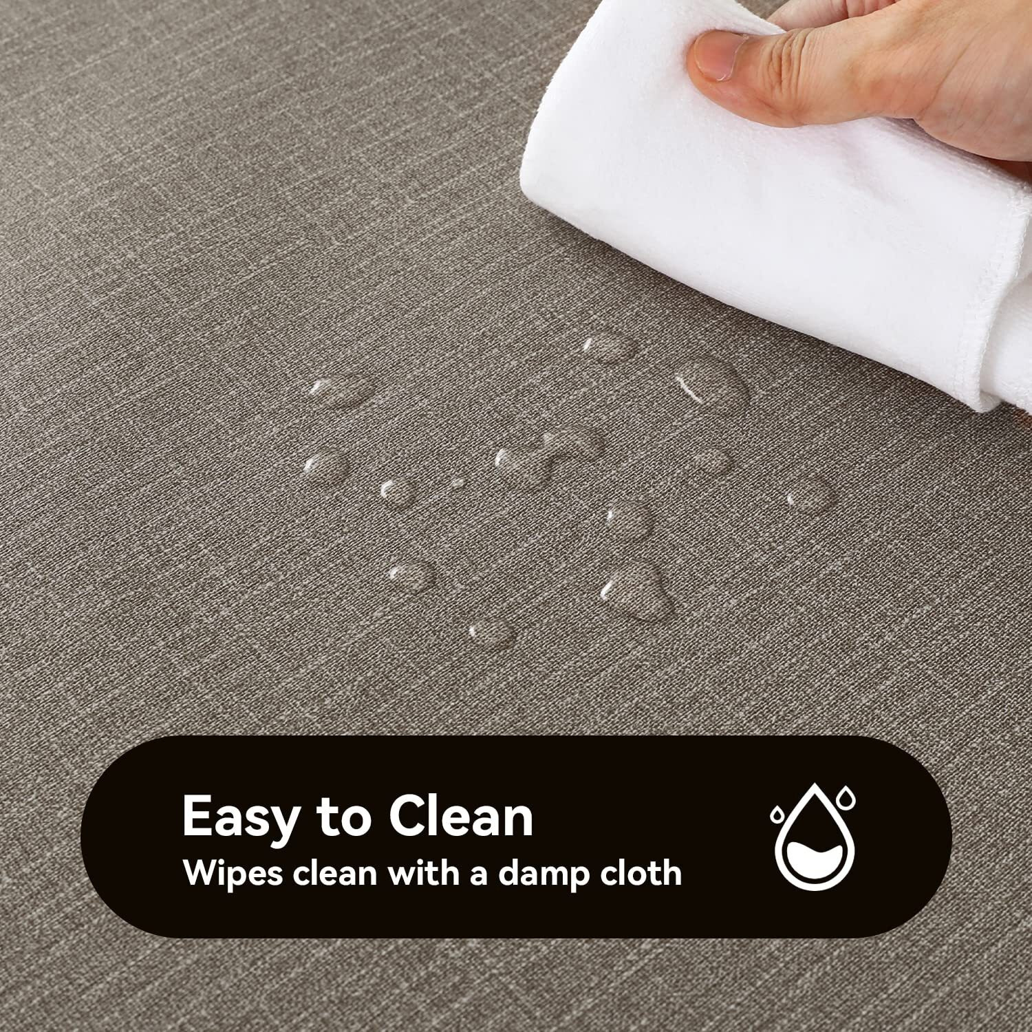 Romanstile 100% Waterproof Pvc Tablecloth, Rectangle Oil Spill Proof Stain Resistant Vinyl Table Cloth, Wipe Clean Plastic Table Covers For Kitchen/Dining/Parties - 54 X 78 Inch, Brown