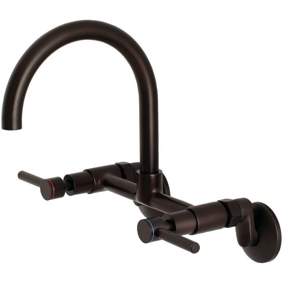 Kingston Brass Ks814Orb Concord Kitchen Faucet, 7-1/16"" In Spout Reach, Oil Rubbed Bronze