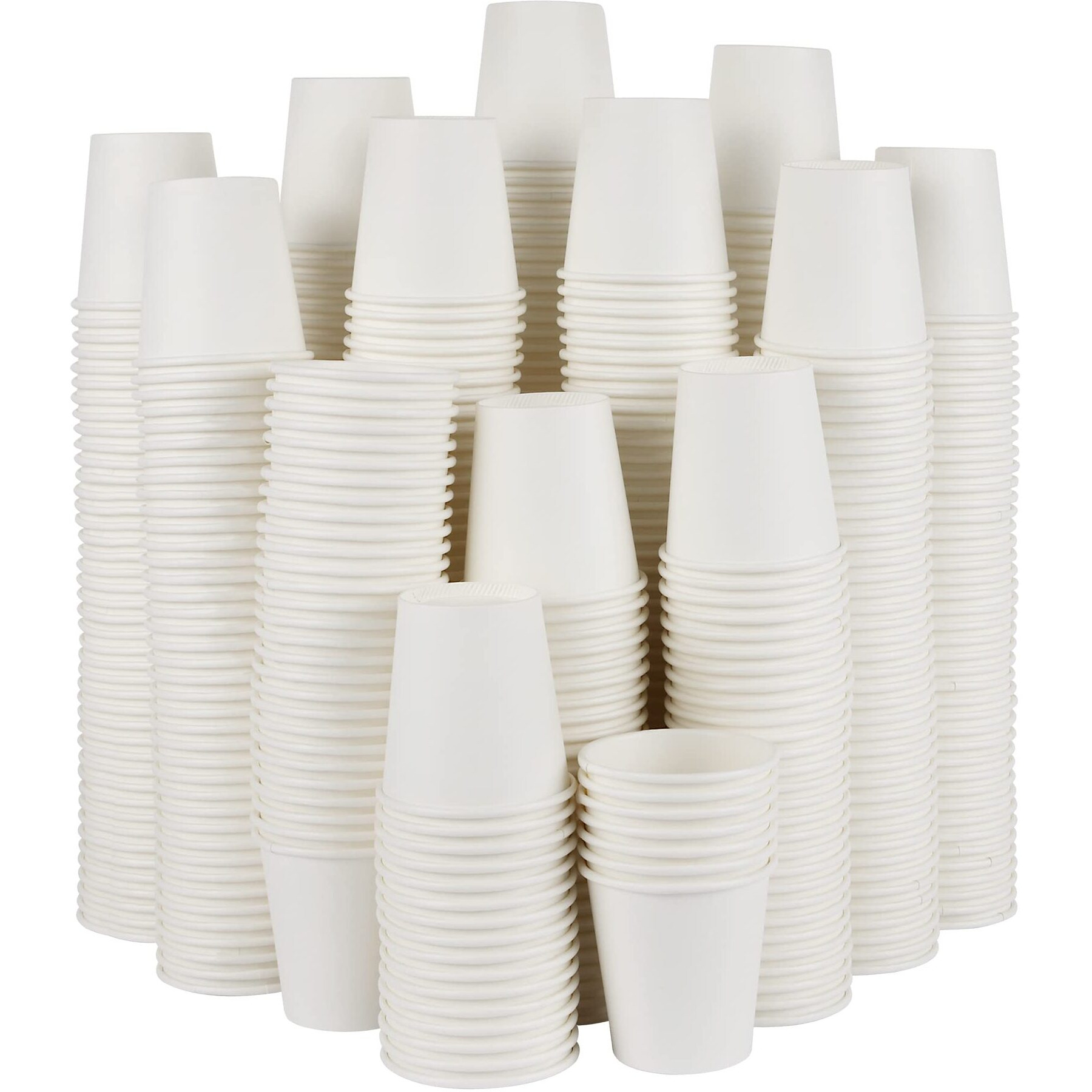 YesFresh [500Count] 3Oz Disposable Paper Cups,Hot/Cold Beverage Drinking Cup,Small Paper Cups For Bathroom And Mouthwash (3 Oz, 500 Count, White)