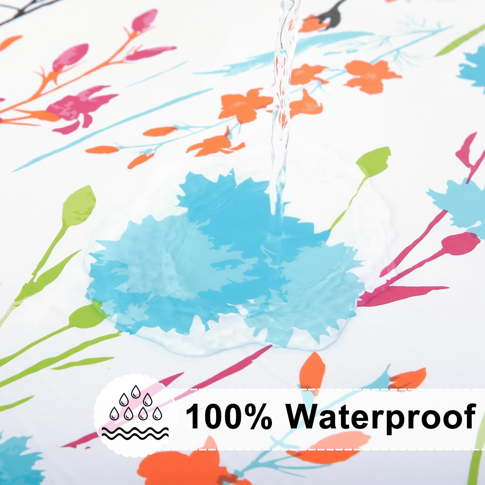 Misaya Round Fitted Tablecloth With Elastic Edge, 100% Waterproof Oil Proof Plastic Table Cover, Vinyl Flannel Backed Tablecloth Fits 31""-35"" Round Tables For Dinner, Outdoor, Picnic, Flowers