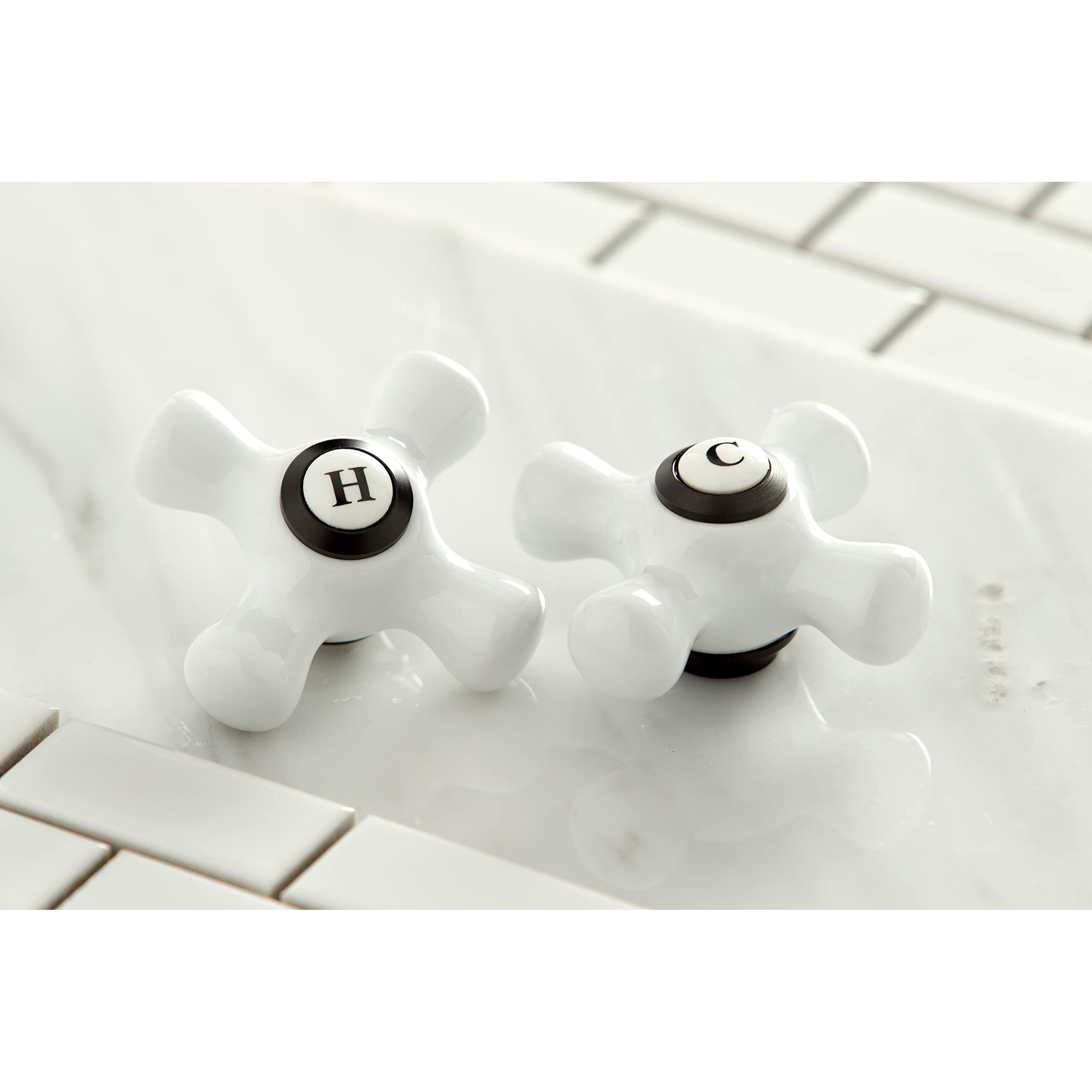 Kingston Brass Ks1275Pxbs Heritage Bridge Kitchen Faucet With Brass Sprayer, Oil Rubbed Bronze