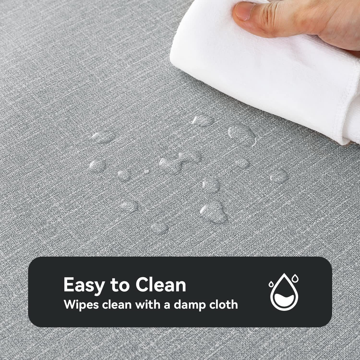 Romanstile 100% Waterproof Pvc Tablecloth, Rectangle Oil Spill Proof Stain Resistant Vinyl Table Cloth, Wipe Clean Plastic Table Covers For Kitchen/Dining/Parties - 54 X 120 Inch, Light Grey