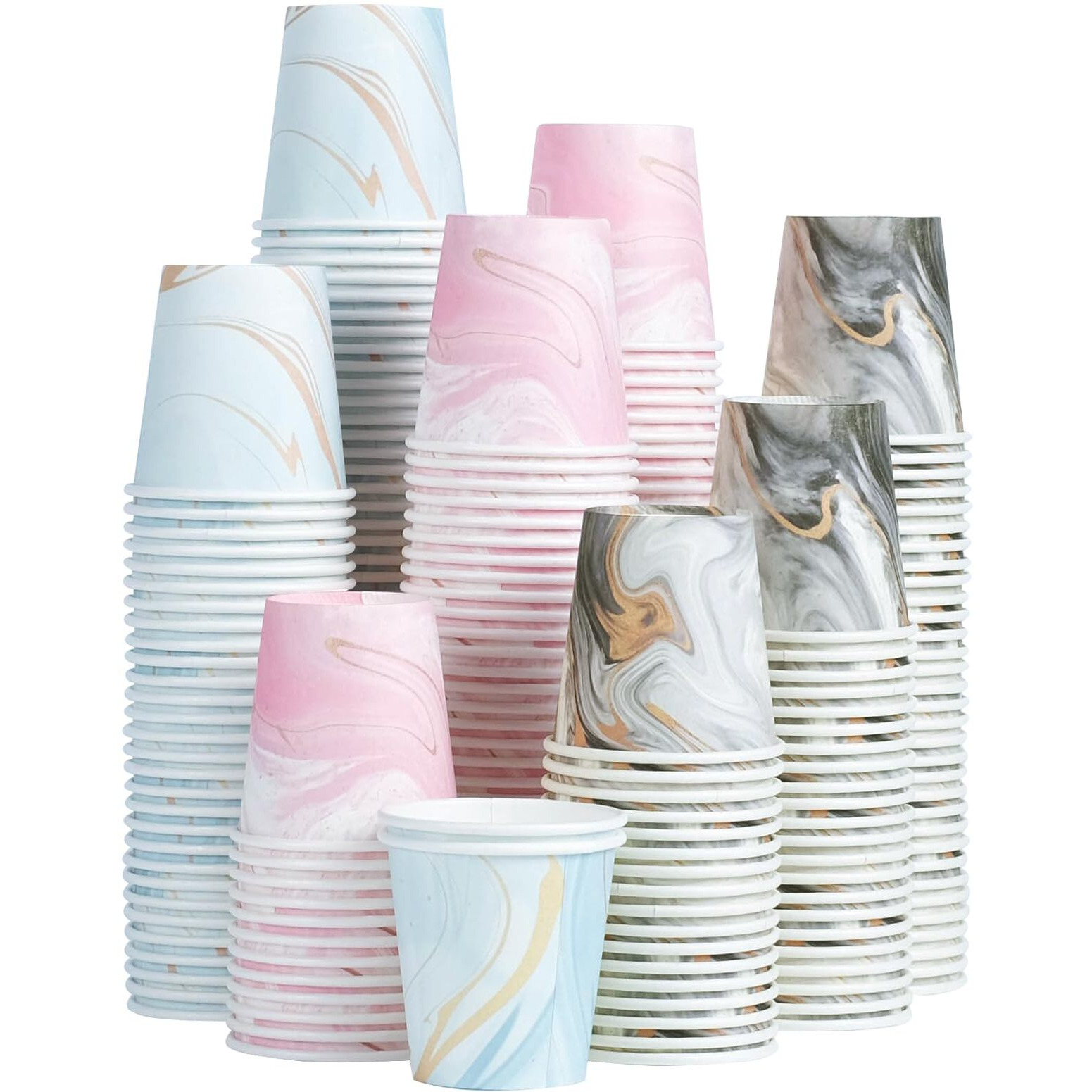 Huifany 300Pack 3 Oz Paper Cups Disposable Bathroom Cups, Small Mouthwash Cups Bath Cup 3 Oz Paper For Bathroom,Birthday Party, Travel, Events, Picnic, Bbq