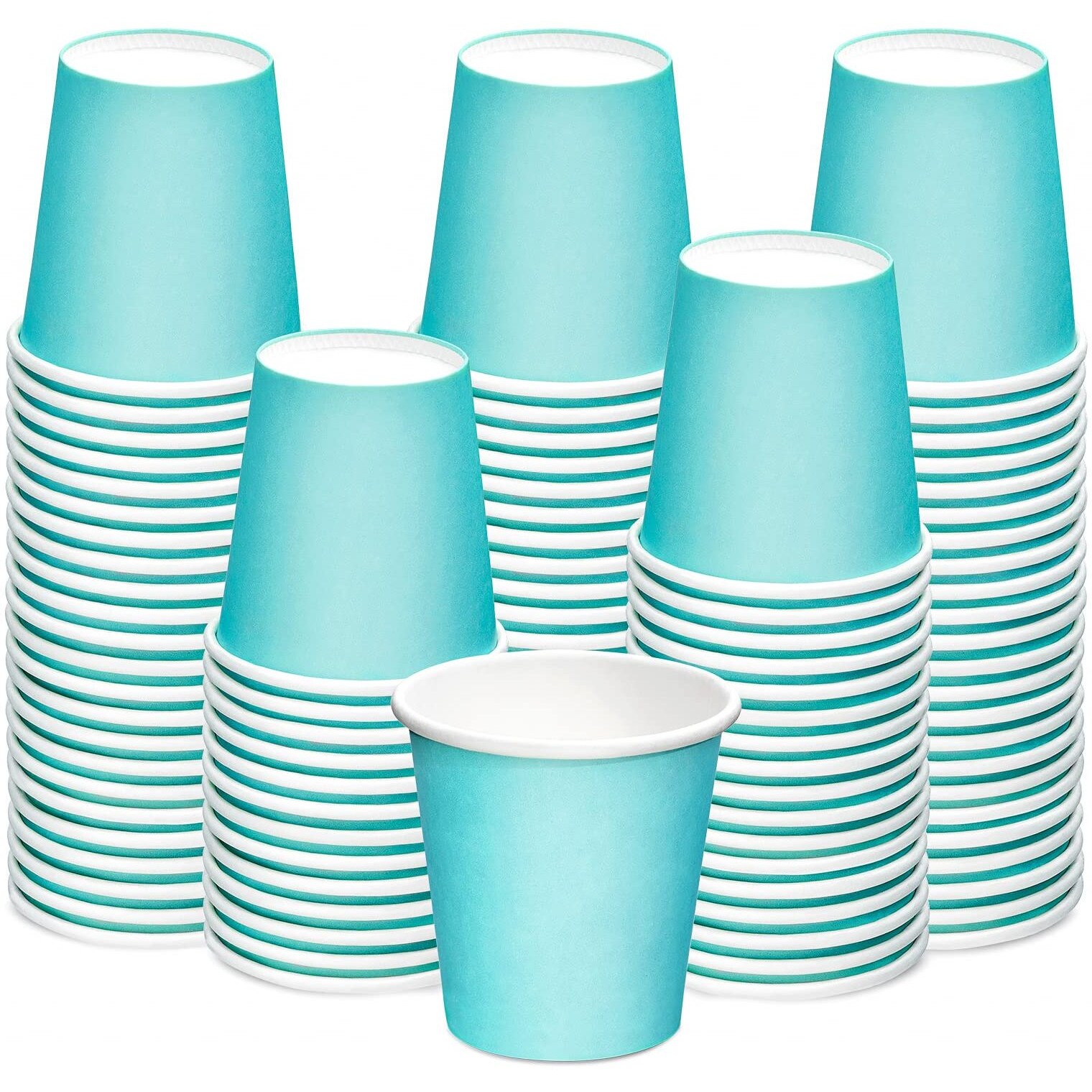 Giwrmu 100 Pack 3 Oz Paper Cups - Disposable Bathroom & Mouthwash Cups, Suitable For Home, Party, Picnic