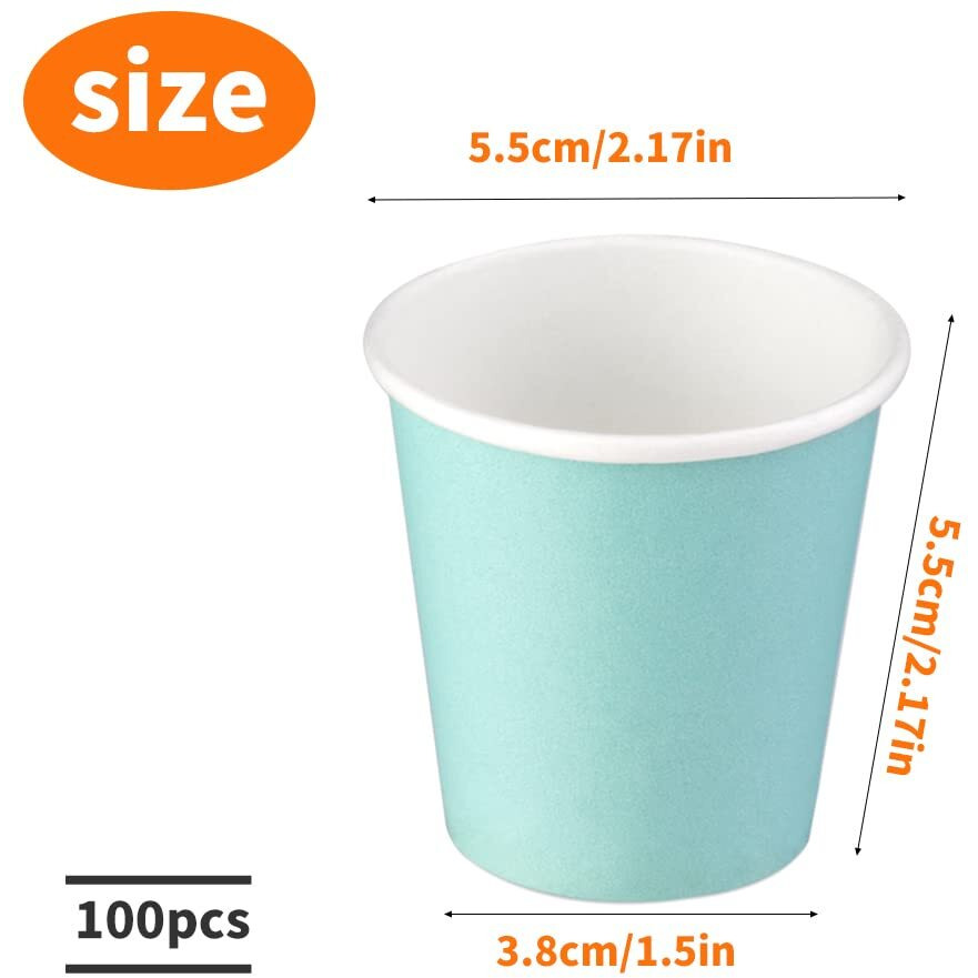 Giwrmu 100 Pack 3 Oz Paper Cups - Disposable Bathroom & Mouthwash Cups, Suitable For Home, Party, Picnic