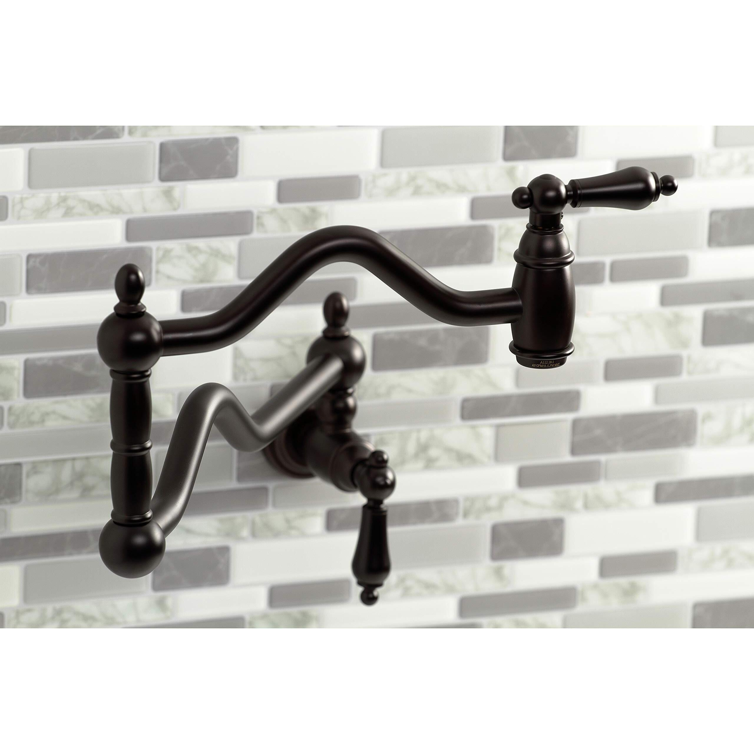 Kingston Brass Ks2105Al Heritage Pot Filler, 24.13 X 2.19 X 11.75, Oil Rubbed Bronze
