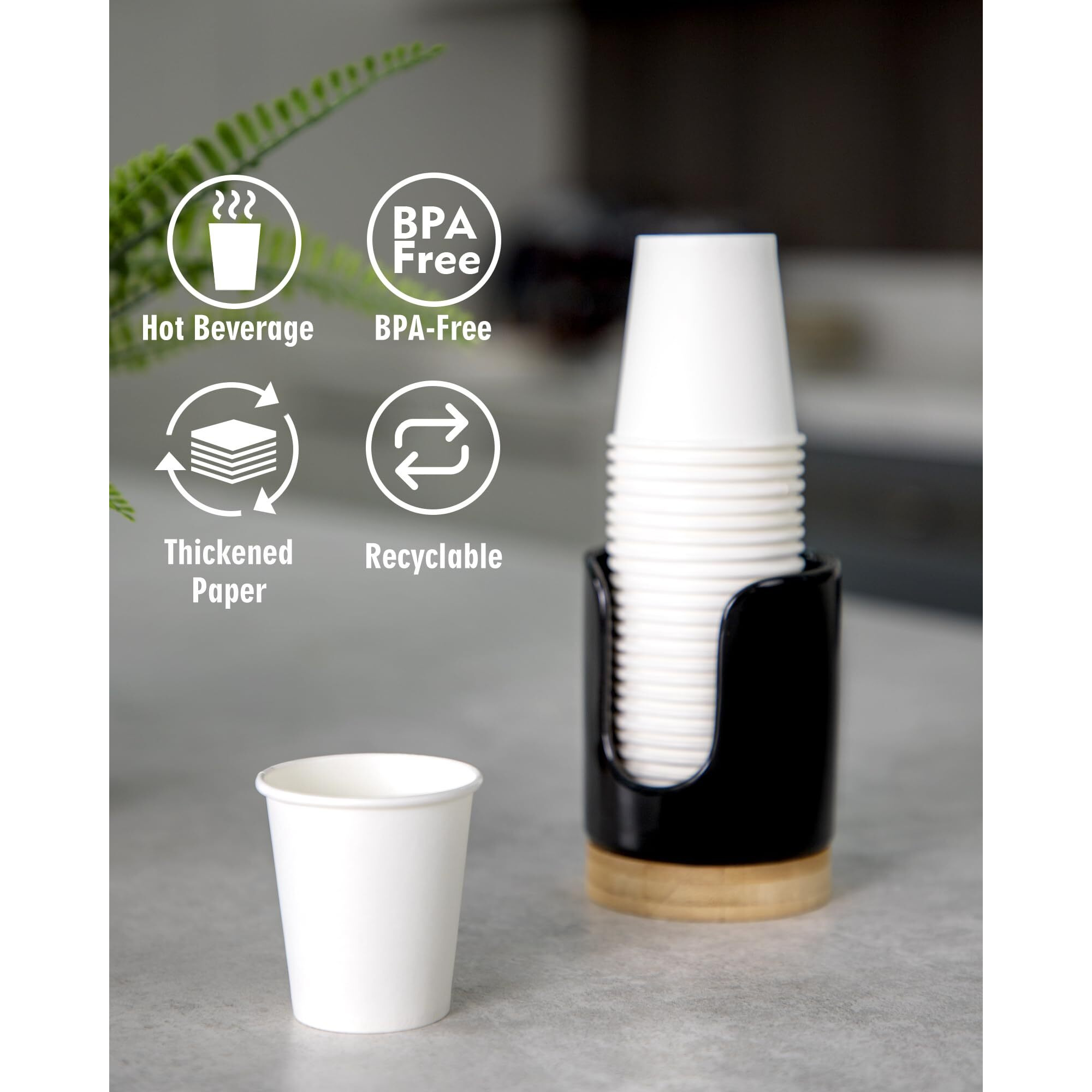 Viosuniu 3Oz. Pla Paper Cups -Bathroom Mouthwash Cups - Small Disposable Paper Cups For Hot And Cold Beverage(100)